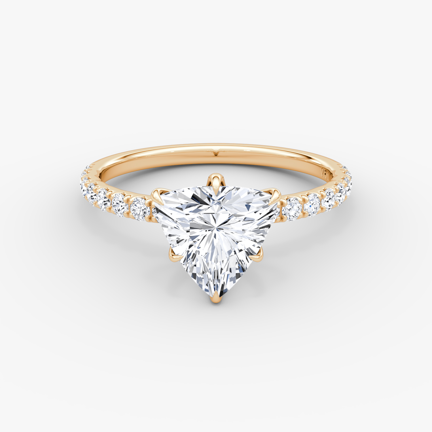 V | Trillón | 14k | Oro rosa | bandAccent: Pavé | diamondOrientation: vertical | caratWeight: other