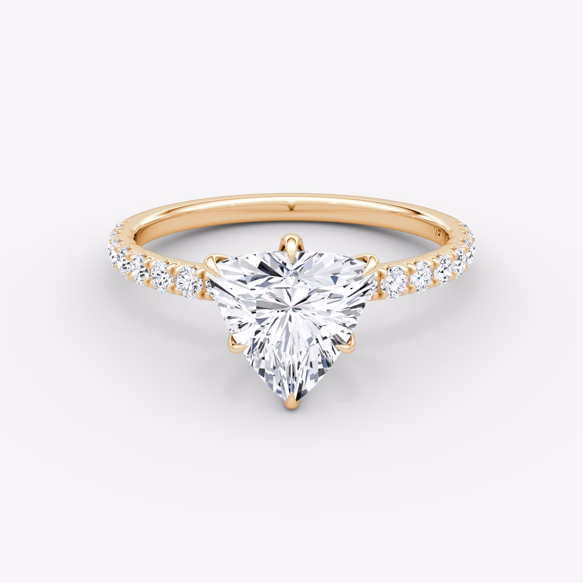 V | Trillón | 14k | Oro rosa | bandAccent: Pavé | diamondOrientation: vertical | caratWeight: other