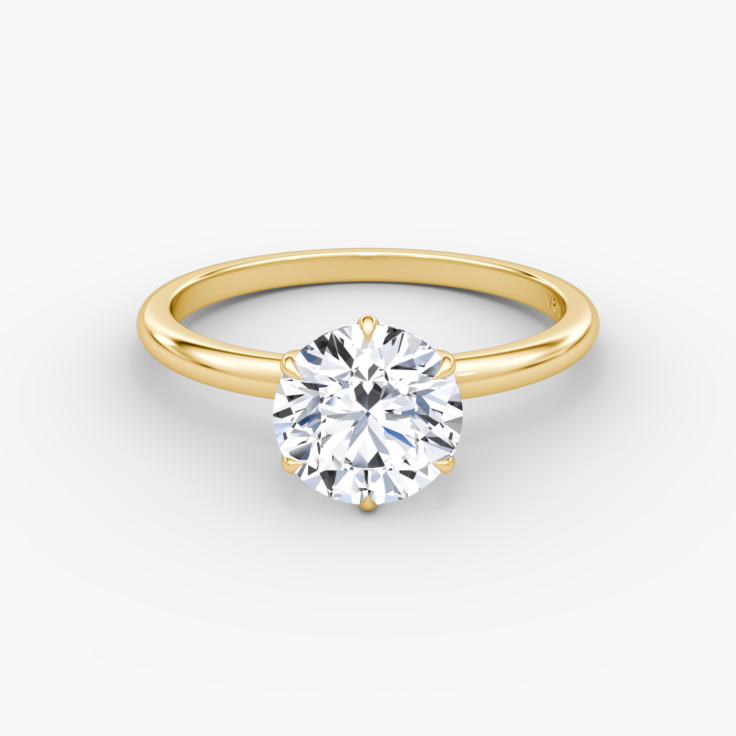 V | Rund | 18k | Gelbgold | bandAccent: Ohne Pavé-Besatz | caratWeight: 1.0ct | diamondOrientation: vertical