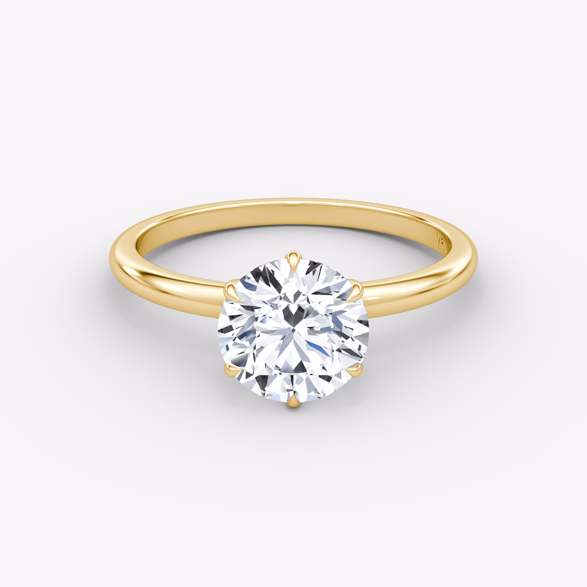 V | Rund | 18k | Gelbgold | bandAccent: Ohne Pavé-Besatz | caratWeight: 1.0ct | diamondOrientation: vertical