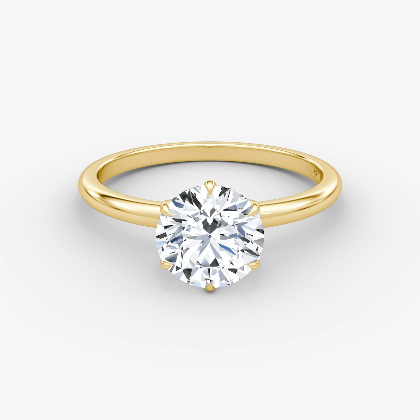 V | Rund | 18k | Gelbgold | bandAccent: Ohne Pavé-Besatz | caratWeight: 1.0ct | diamondOrientation: vertical
