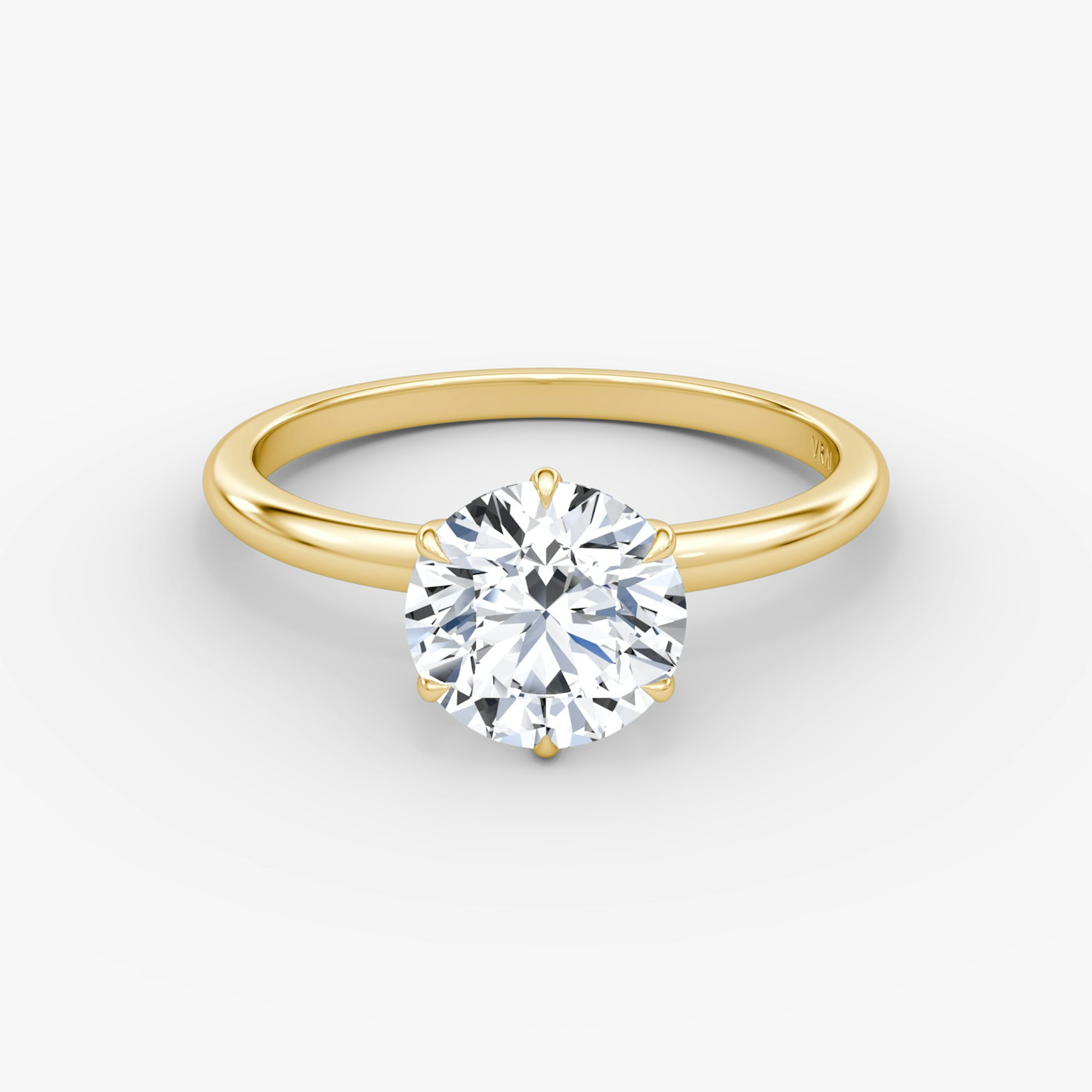 V | Rund | 18k | Gelbgold | bandAccent: Ohne Pavé-Besatz | caratWeight: 1.0ct | diamondOrientation: vertical