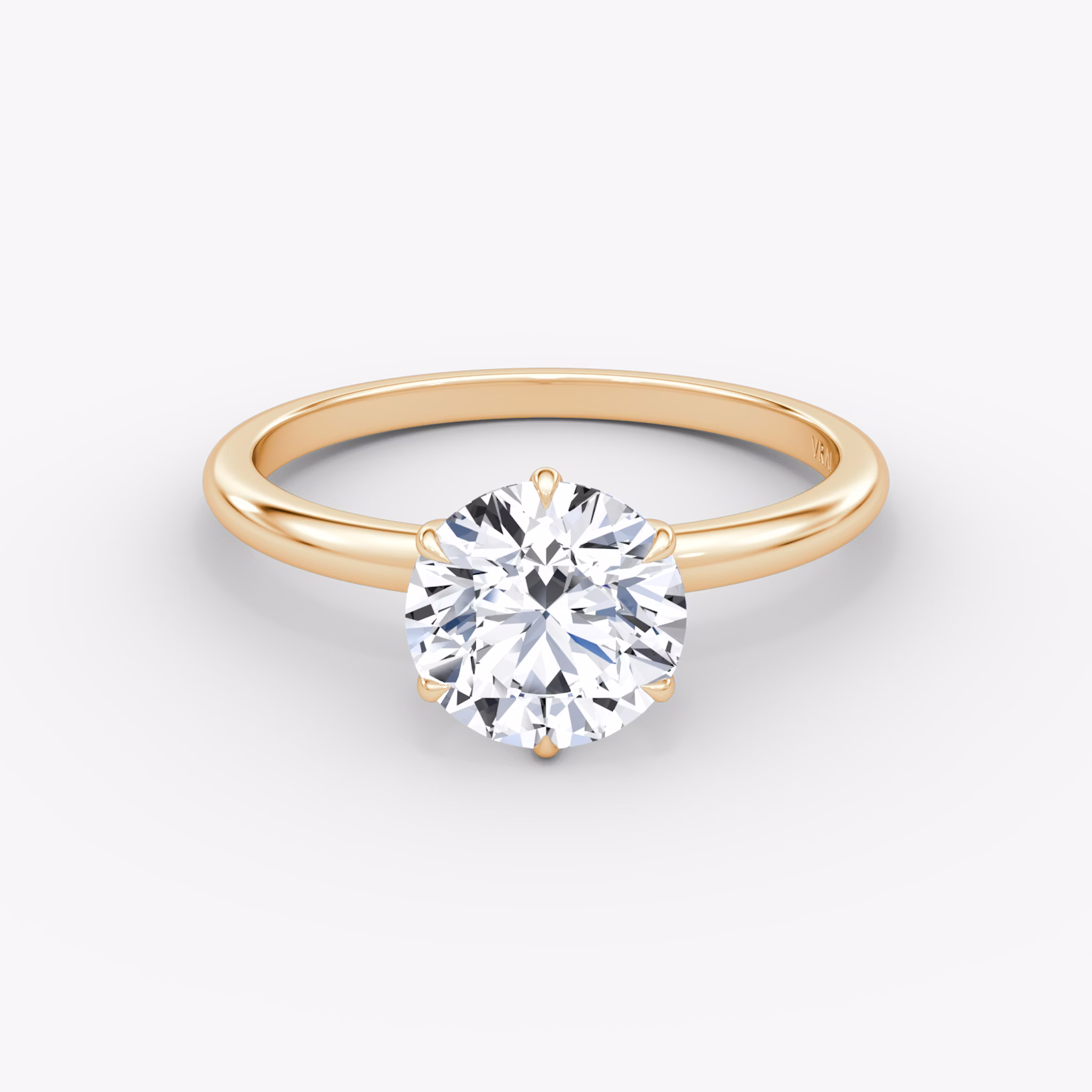 V | Rund | 14k | Roségold | bandAccent: Ohne Pavé-Besatz | caratWeight: other | diamondOrientation: vertical