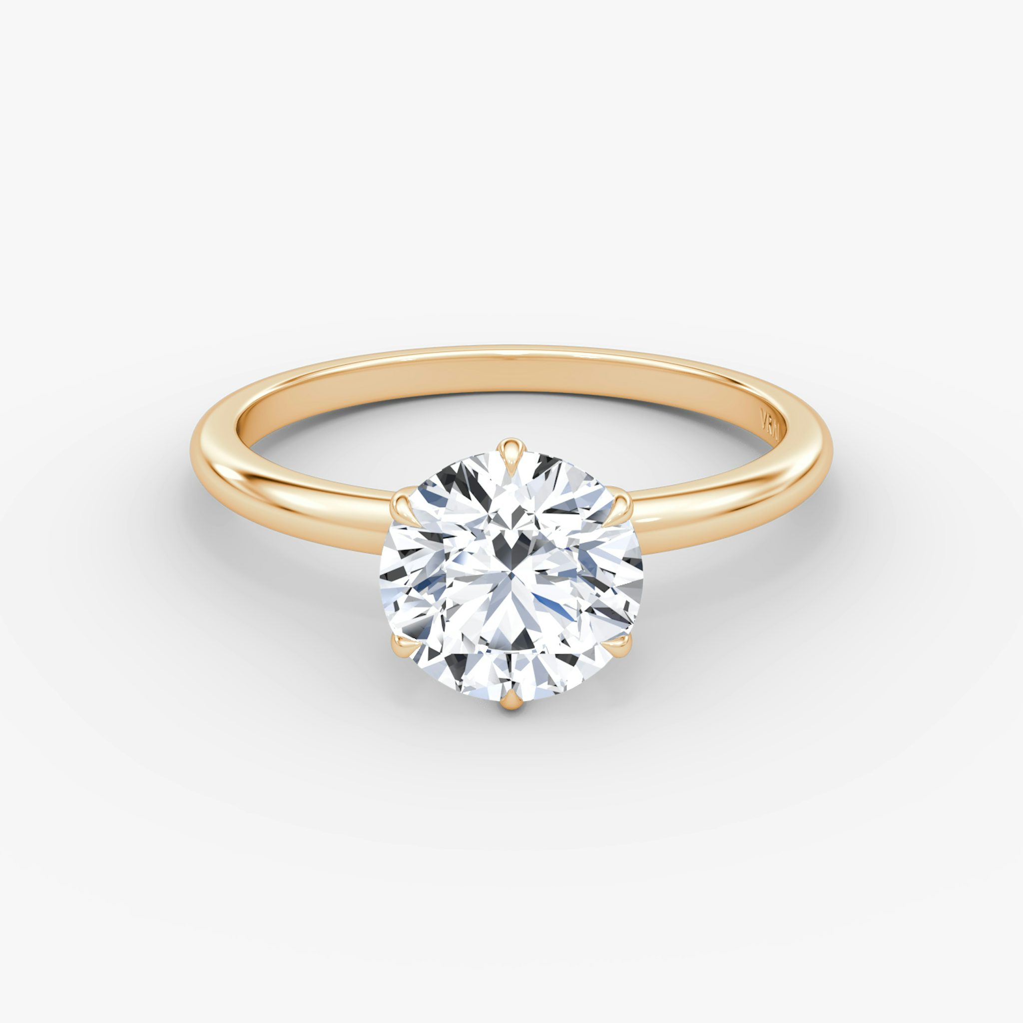 V | Rund | 14k | Roségold | bandAccent: Ohne Pavé-Besatz | caratWeight: other | diamondOrientation: vertical