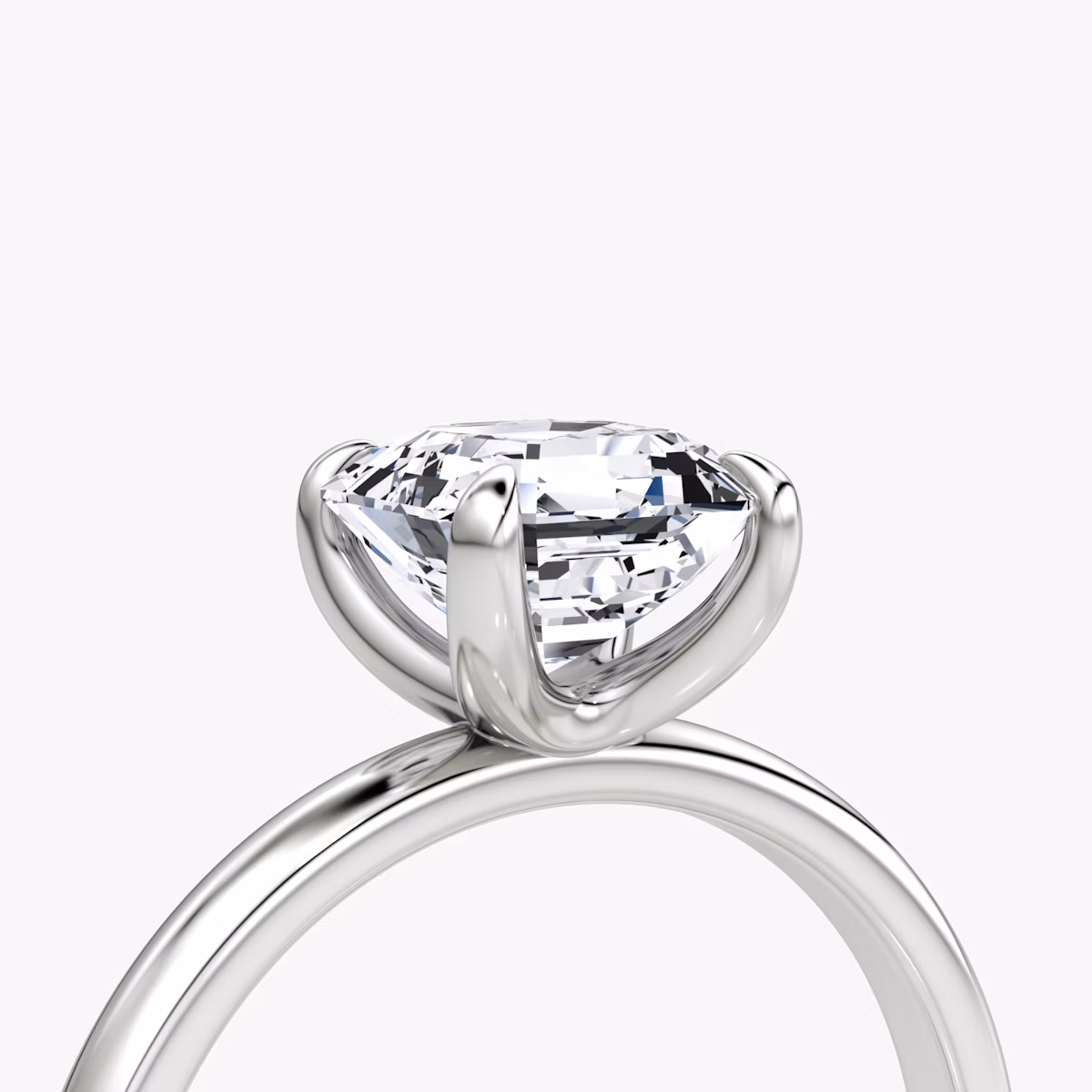 The Classic | Asscher | Platinum | bandAccent: Plain | bandWidth: large | diamondOrientation: vertical | caratWeight: other