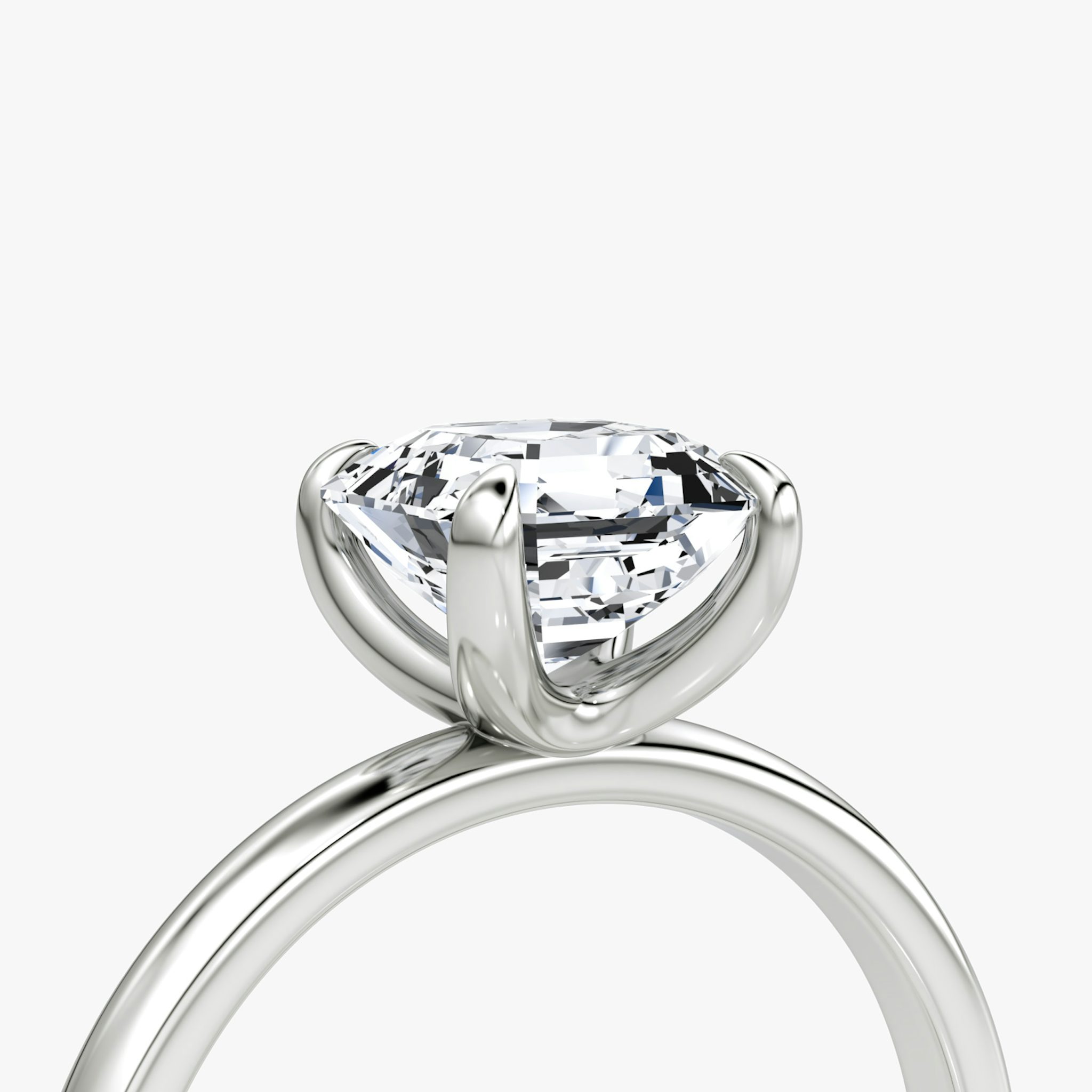 The Classic | Asscher | Platinum | bandAccent: Plain | bandWidth: large | diamondOrientation: vertical | caratWeight: other