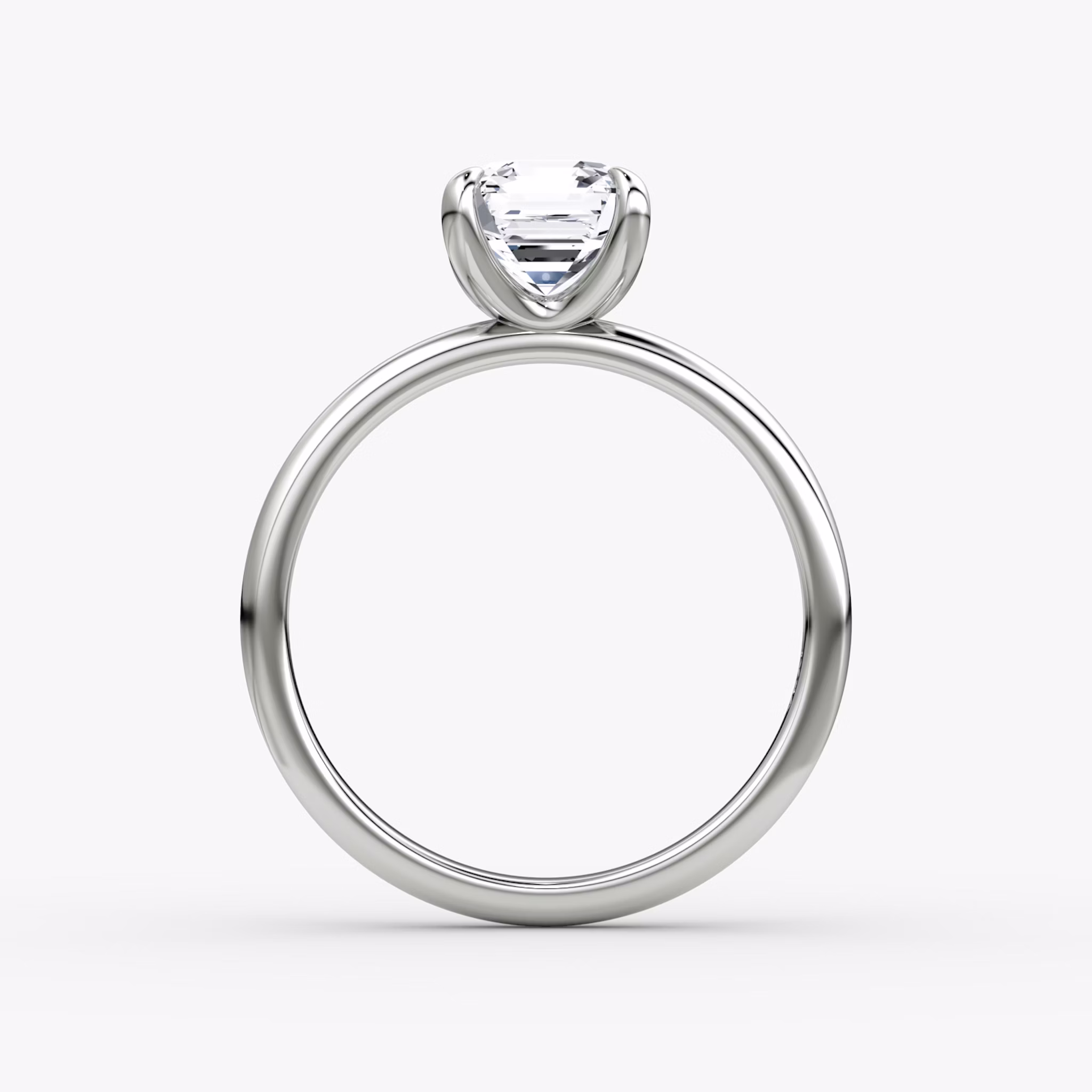 The Classic | Asscher | Platinum | bandAccent: Plain | bandWidth: large | diamondOrientation: vertical | caratWeight: other