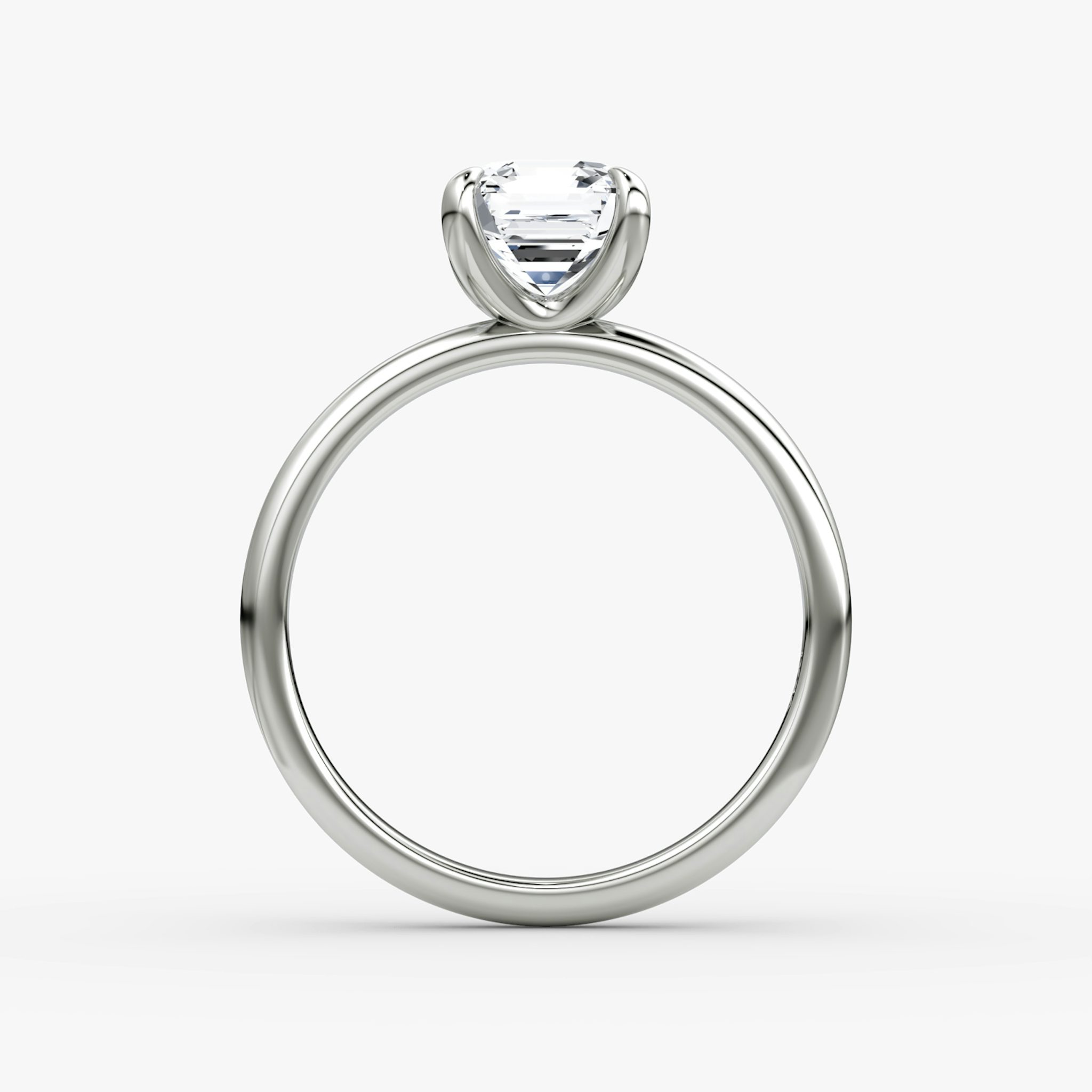 The Classic | Asscher | Platinum | bandAccent: Plain | bandWidth: large | diamondOrientation: vertical | caratWeight: other