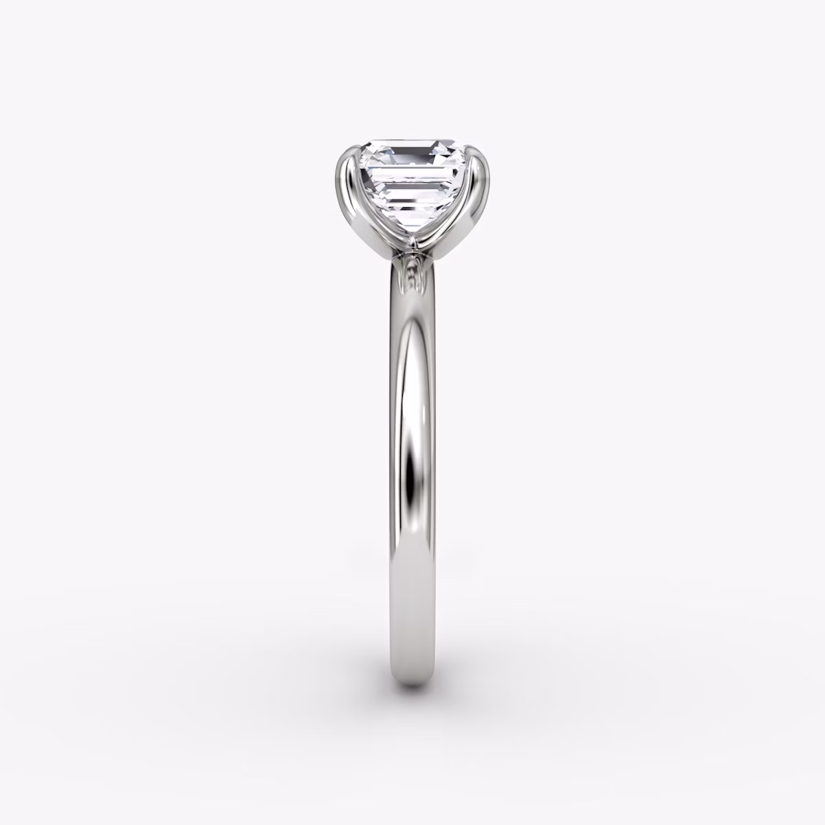 The Classic | Asscher | Platinum | bandAccent: Plain | bandWidth: large | diamondOrientation: vertical | caratWeight: other