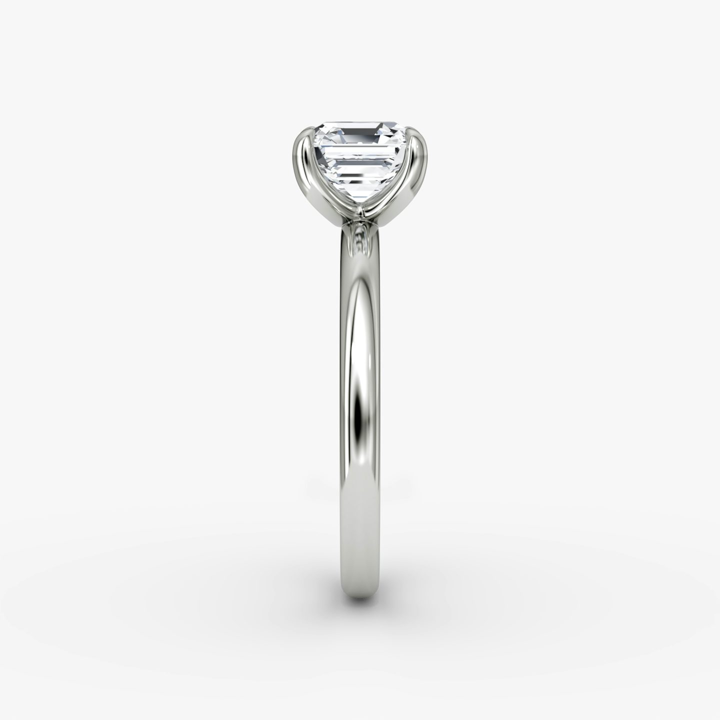The Classic | Asscher | 18k | White Gold | bandAccent: Plain | bandWidth: large | diamondOrientation: vertical | caratWeight: other