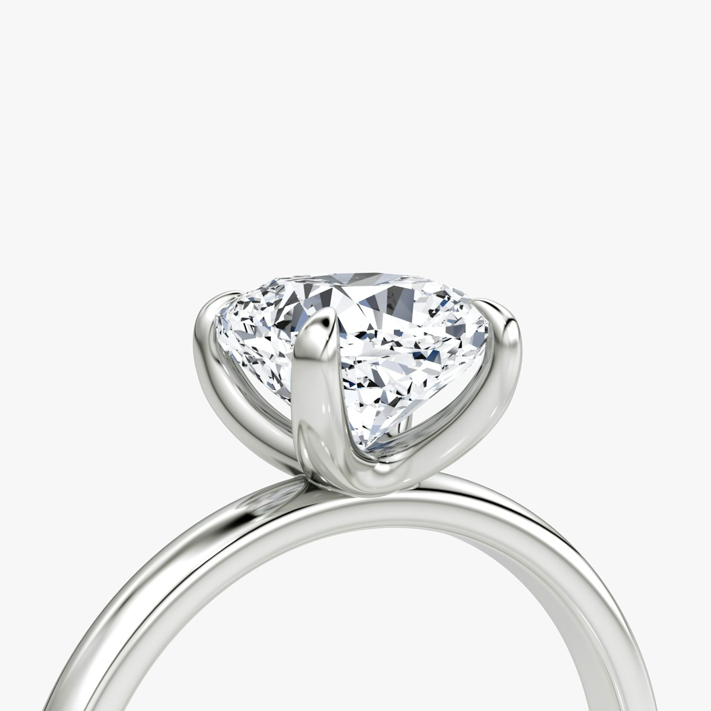 The Classic | Cushion | Platinum | bandAccent: Plain | bandWidth: large | diamondOrientation: vertical | caratWeight: other