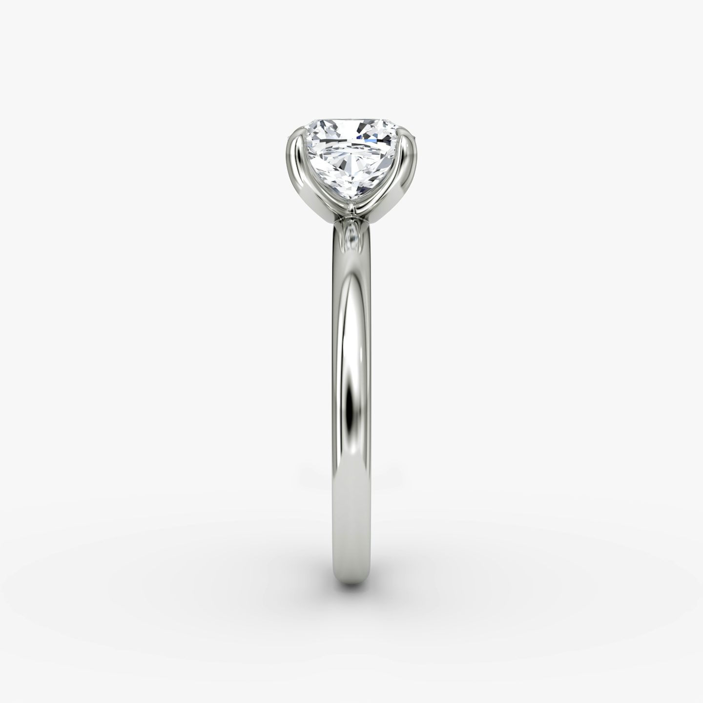 The Classic | Cushion | Platinum | bandAccent: Plain | bandWidth: large | diamondOrientation: vertical | caratWeight: other