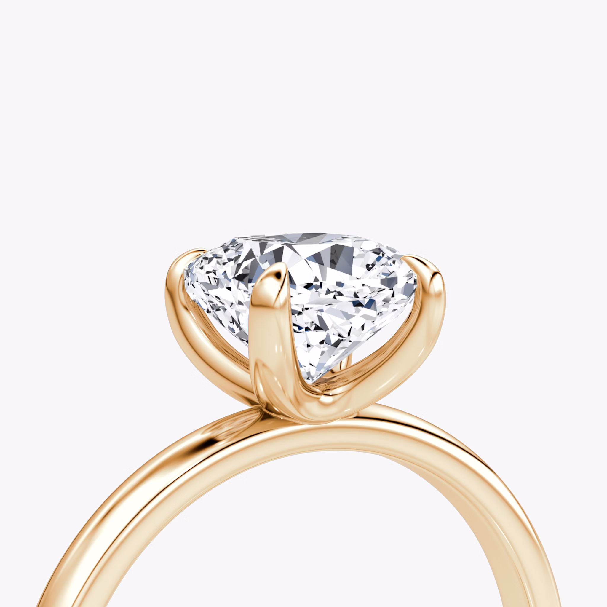 The Classic | Cushion | 14k | Rose Gold | bandAccent: Plain | bandWidth: large | diamondOrientation: vertical | caratWeight: other