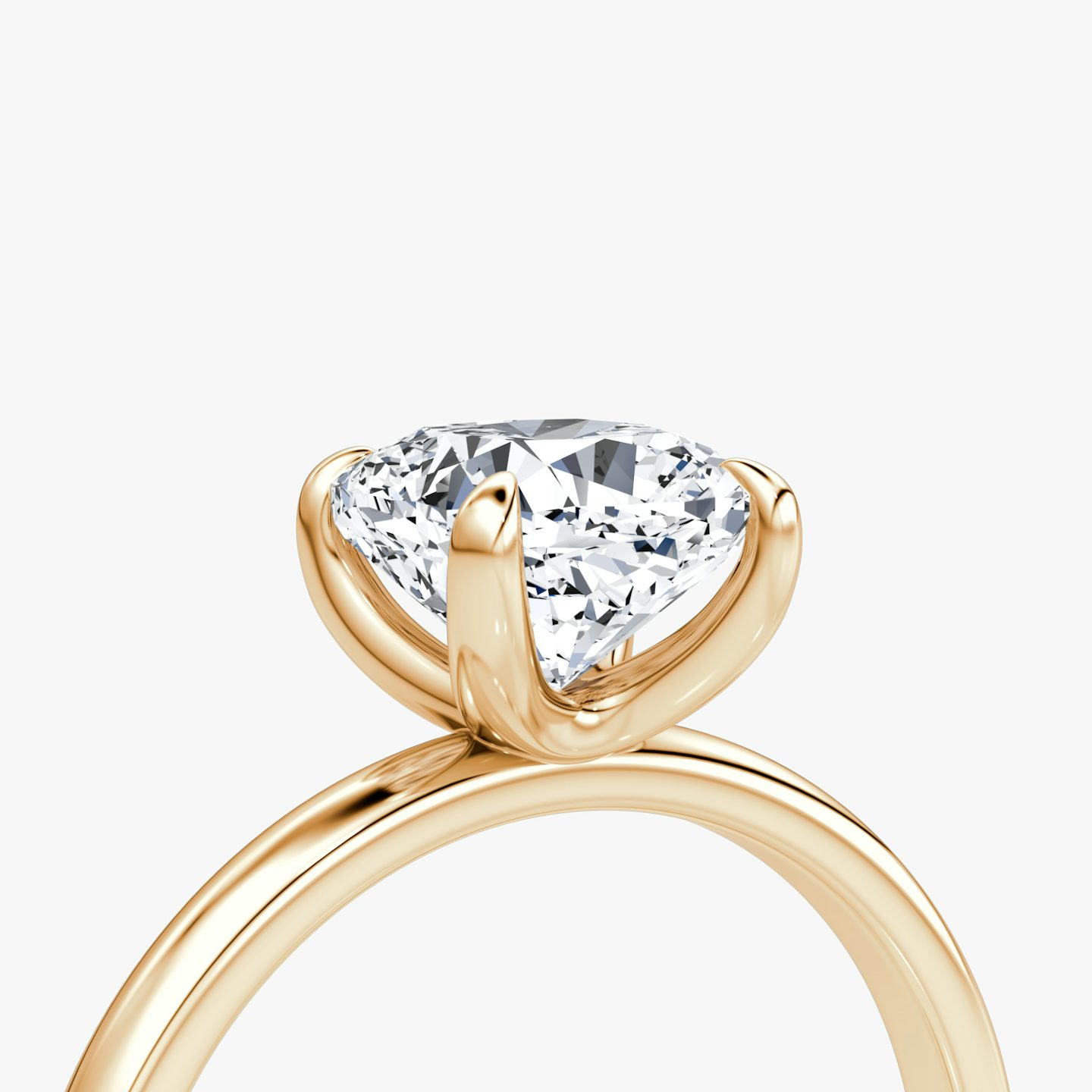 The Classic | Cushion | 14k | Rose Gold | bandAccent: Plain | bandWidth: large | diamondOrientation: vertical | caratWeight: other