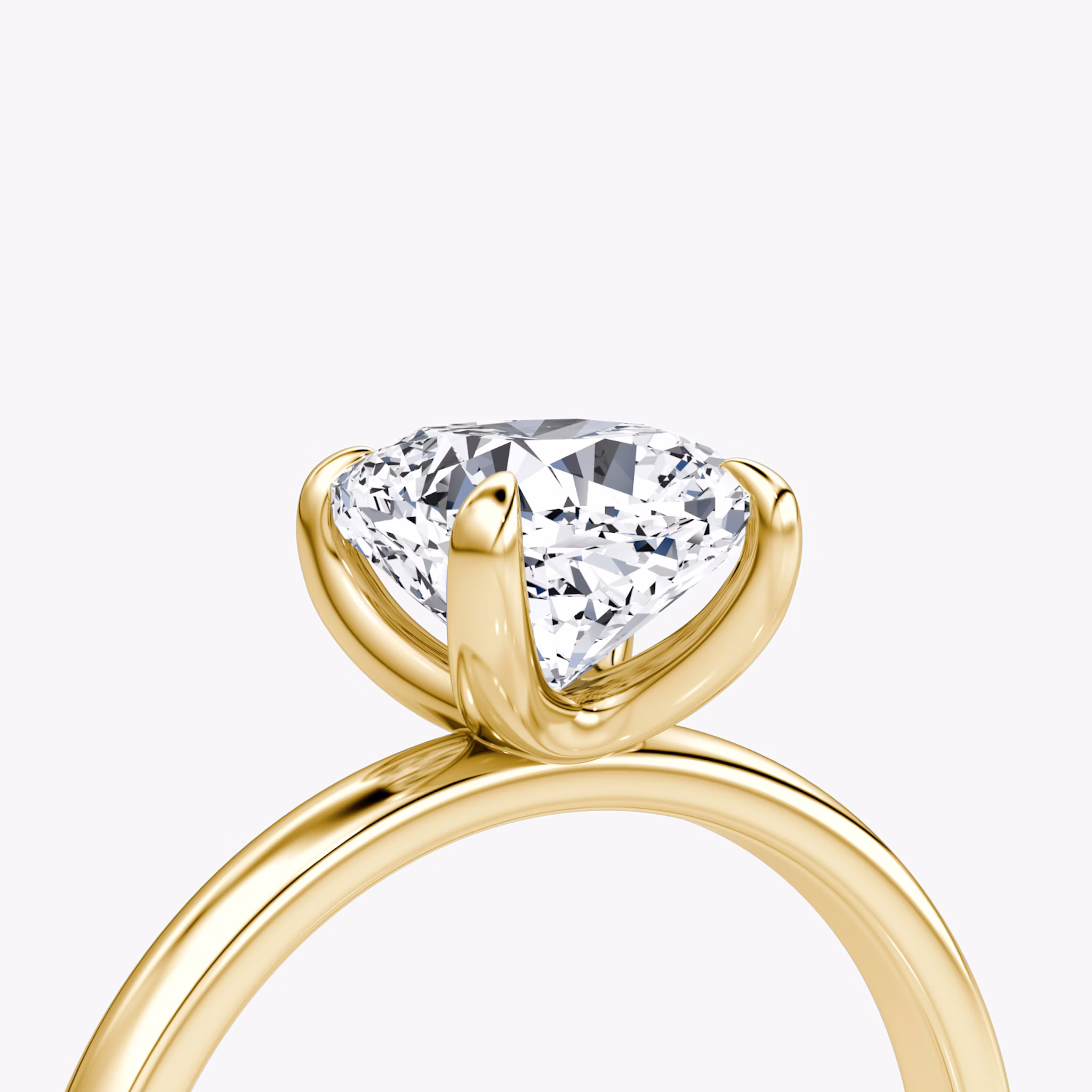 The Classic | Cushion | 18k | Yellow Gold | bandAccent: Plain | bandWidth: large | diamondOrientation: vertical | caratWeight: other