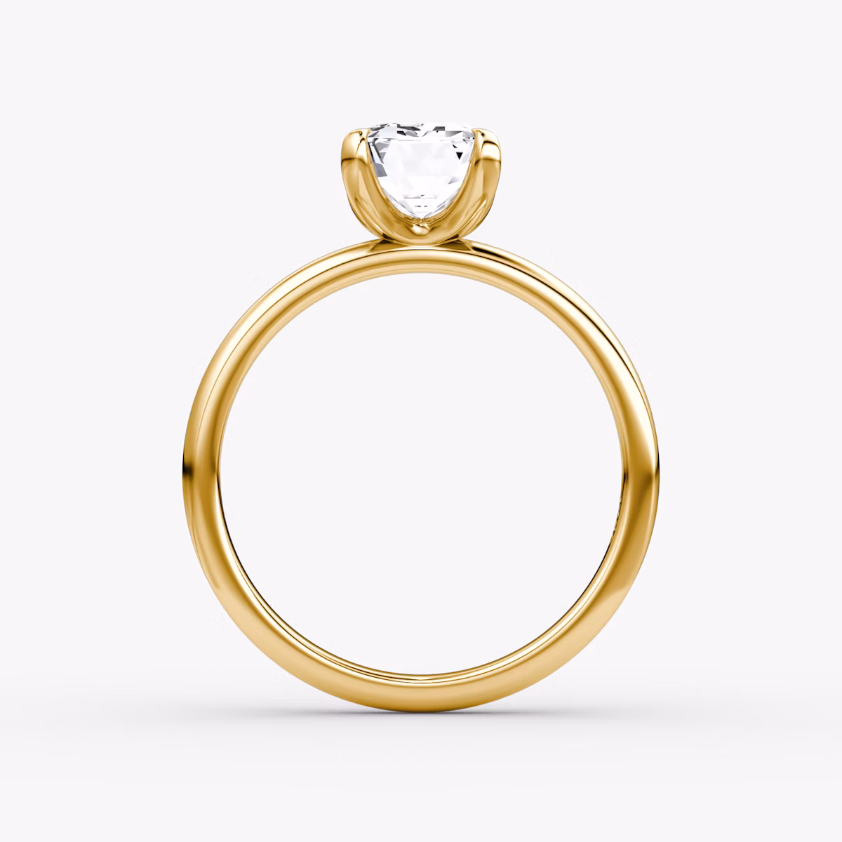 The Classic | Emerald | 18k | Yellow Gold | bandAccent: Plain | bandWidth: large | diamondOrientation: vertical | caratWeight: other