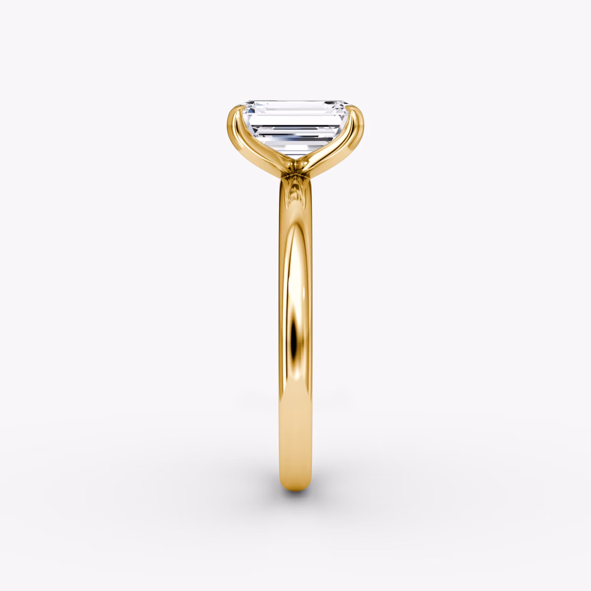 The Classic | Emerald | 18k | Yellow Gold | bandAccent: Plain | bandWidth: large | diamondOrientation: vertical | caratWeight: other