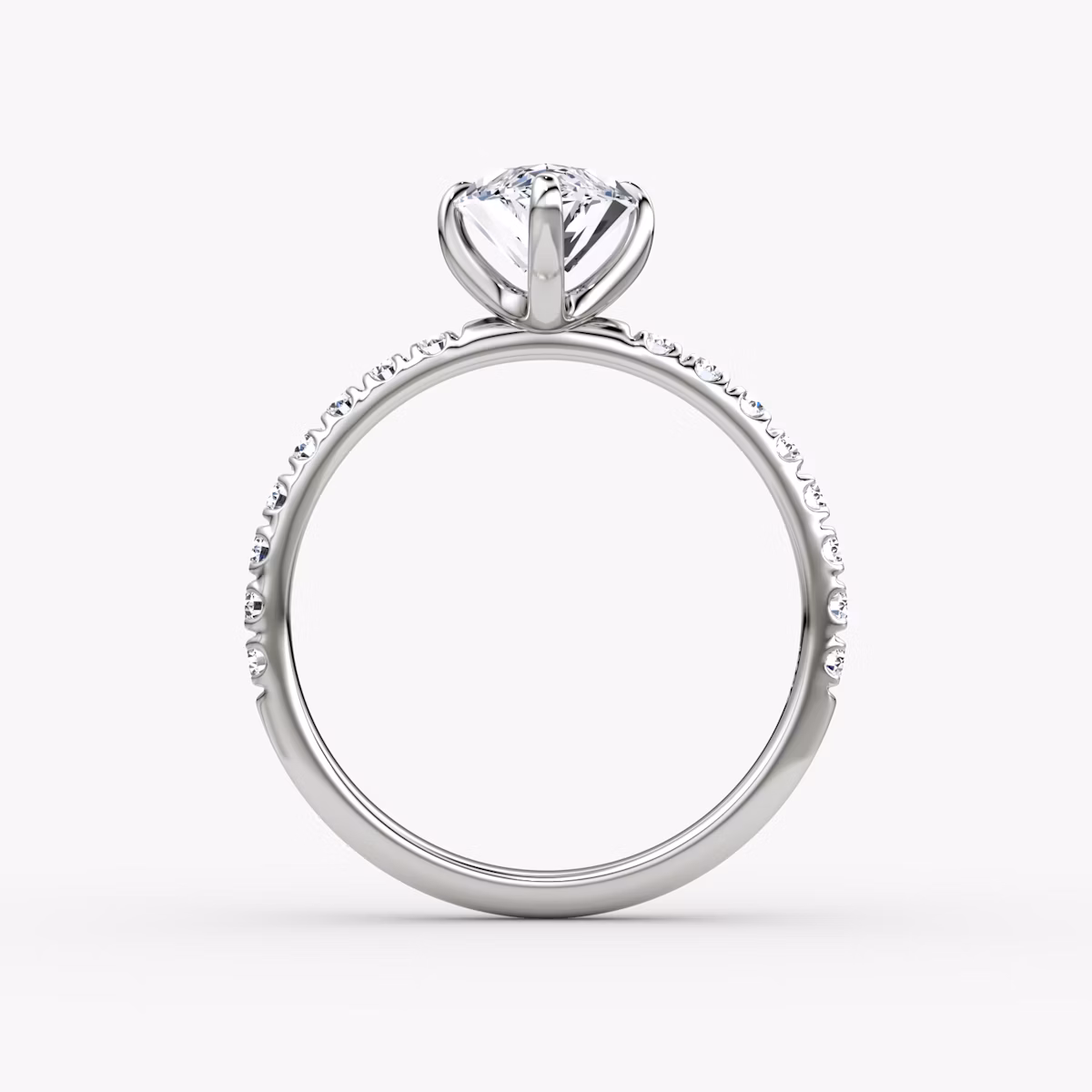 The Classic | Marquise | Platinum | bandAccent: Pavé | bandWidth: large | diamondOrientation: vertical | caratWeight: other