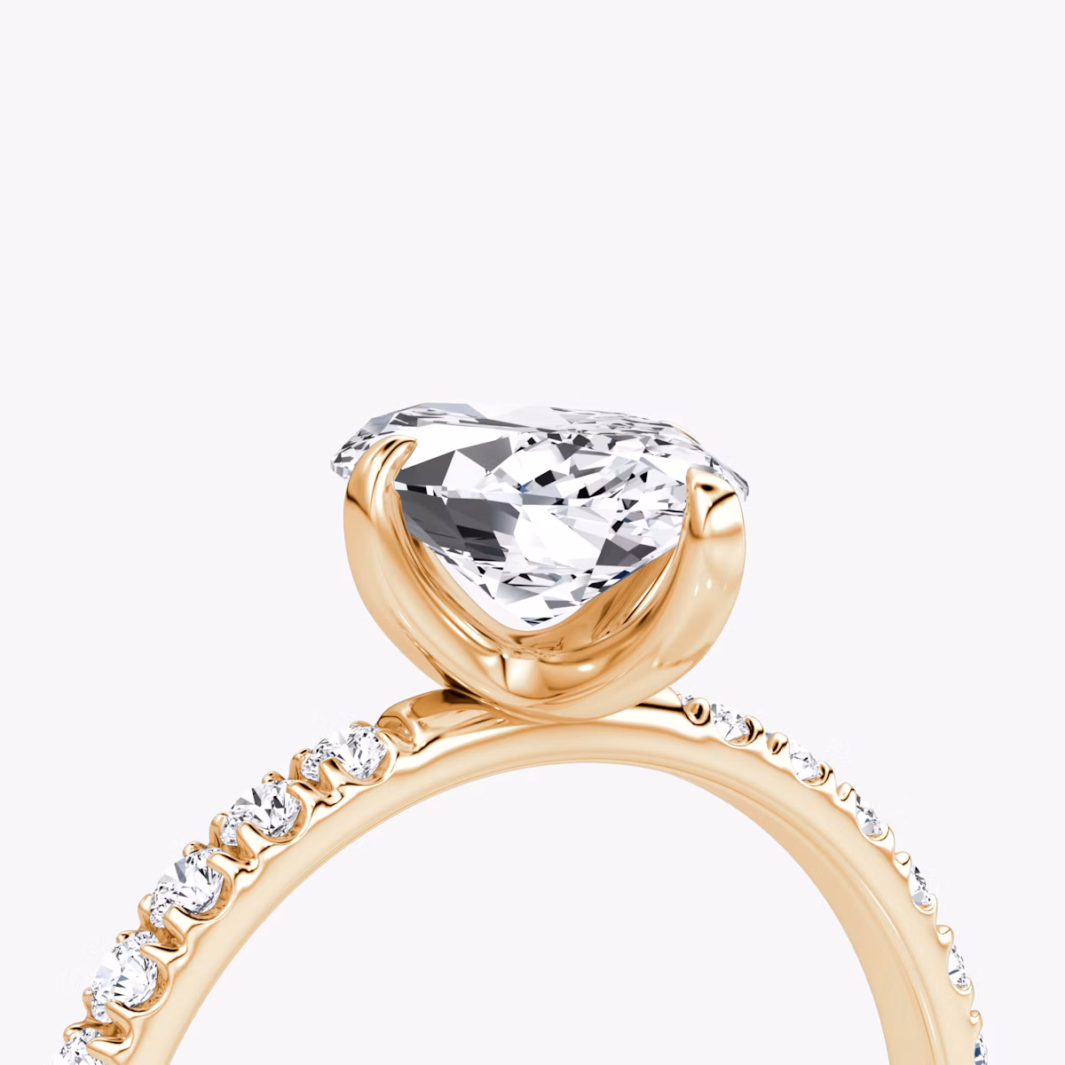 The Classic | Marquise | 14k | Rose Gold | bandAccent: Pavé | bandWidth: large | diamondOrientation: vertical | caratWeight: other