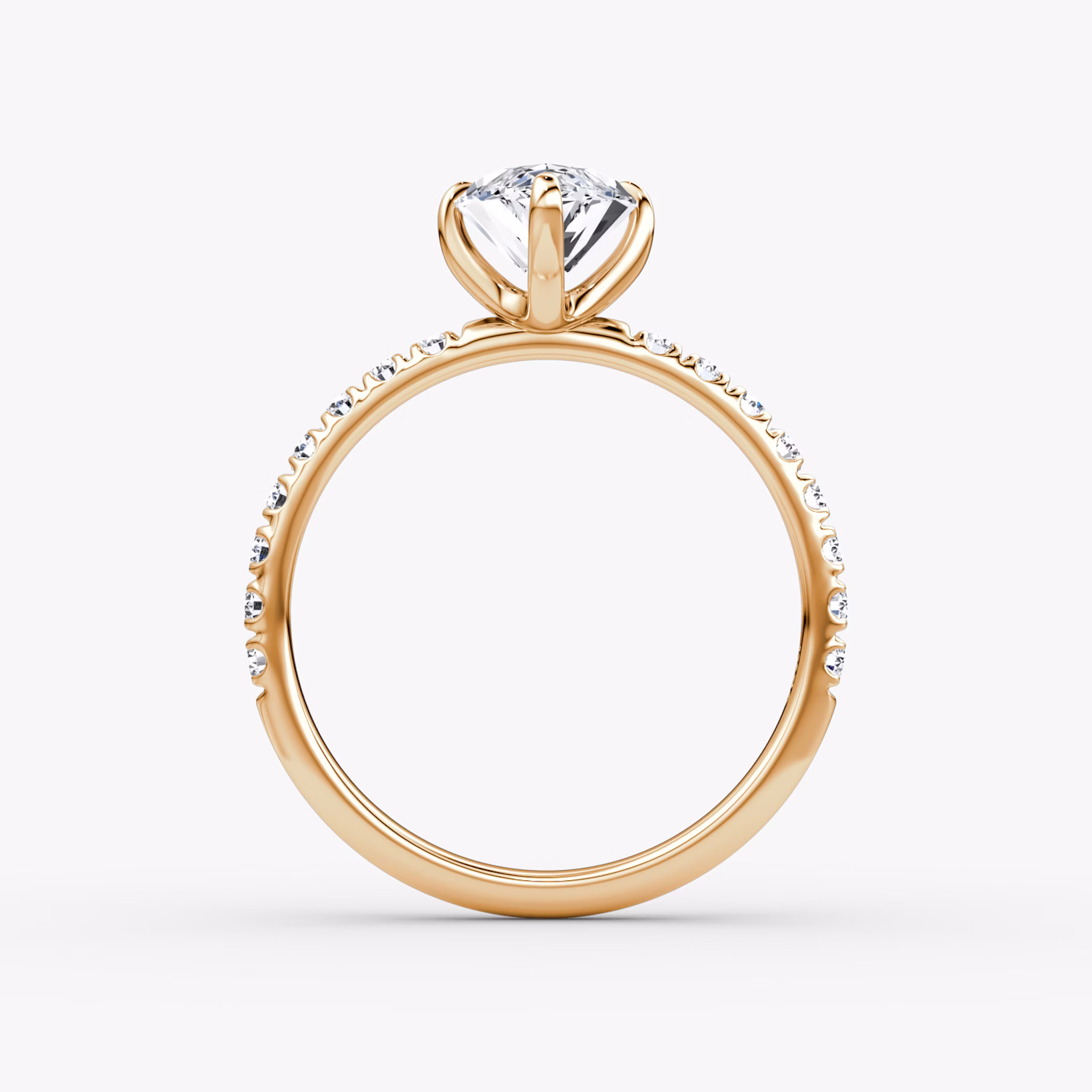 The Classic | Marquise | 14k | Rose Gold | bandAccent: Pavé | bandWidth: large | diamondOrientation: vertical | caratWeight: other