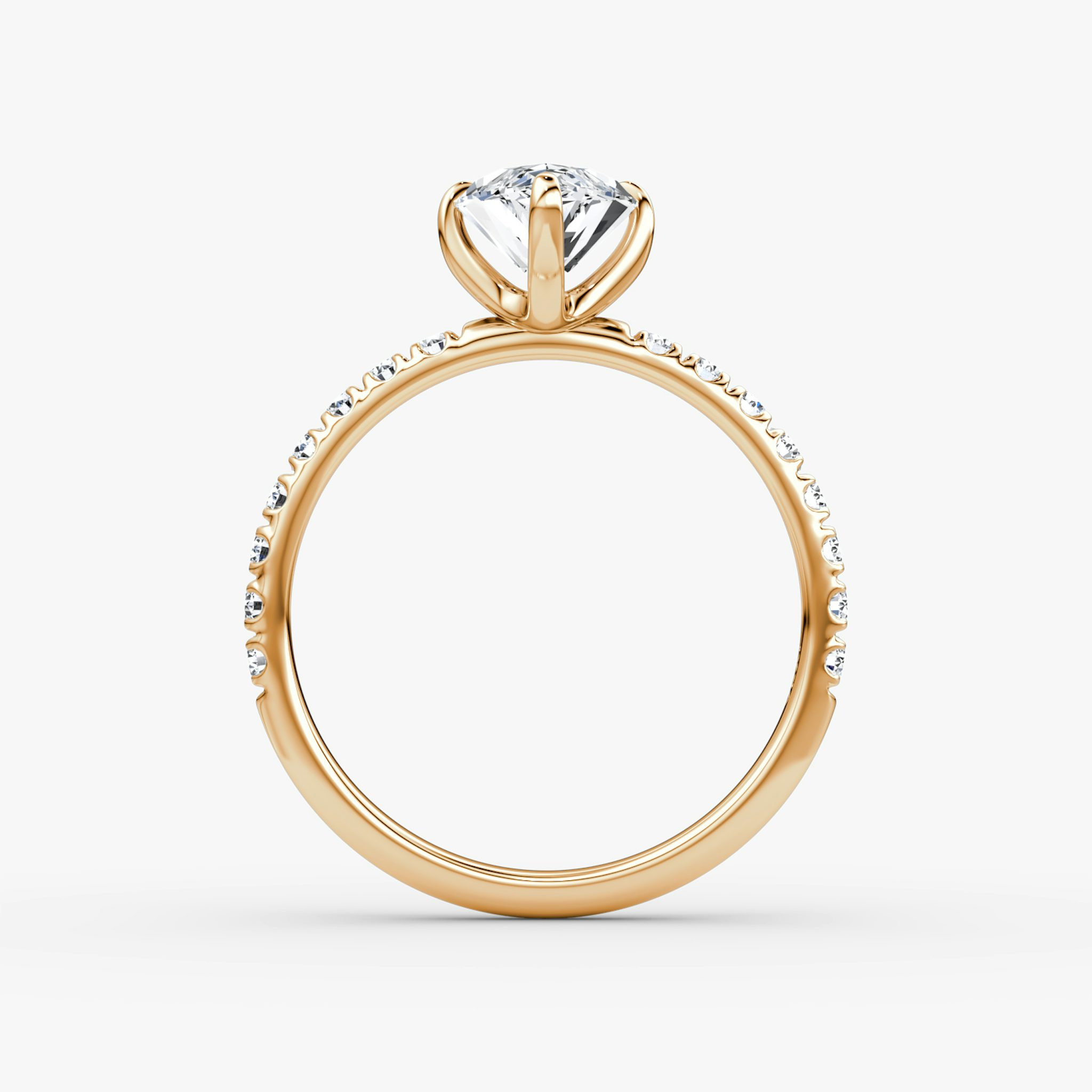 The Classic | Marquise | 14k | Rose Gold | bandAccent: Pavé | bandWidth: large | diamondOrientation: vertical | caratWeight: other