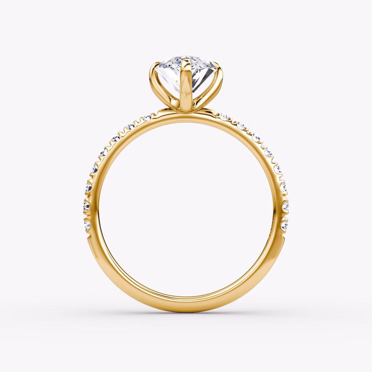 The Classic | Marquise | 18k | Yellow Gold | bandAccent: Pavé | bandWidth: large | diamondOrientation: vertical | caratWeight: other