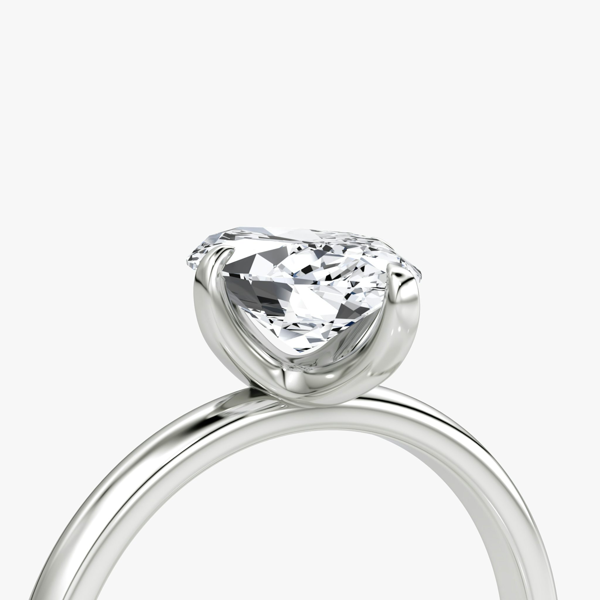 The Classic | Marquise | 18k | White Gold | bandAccent: Plain | bandWidth: large | diamondOrientation: vertical | caratWeight: other