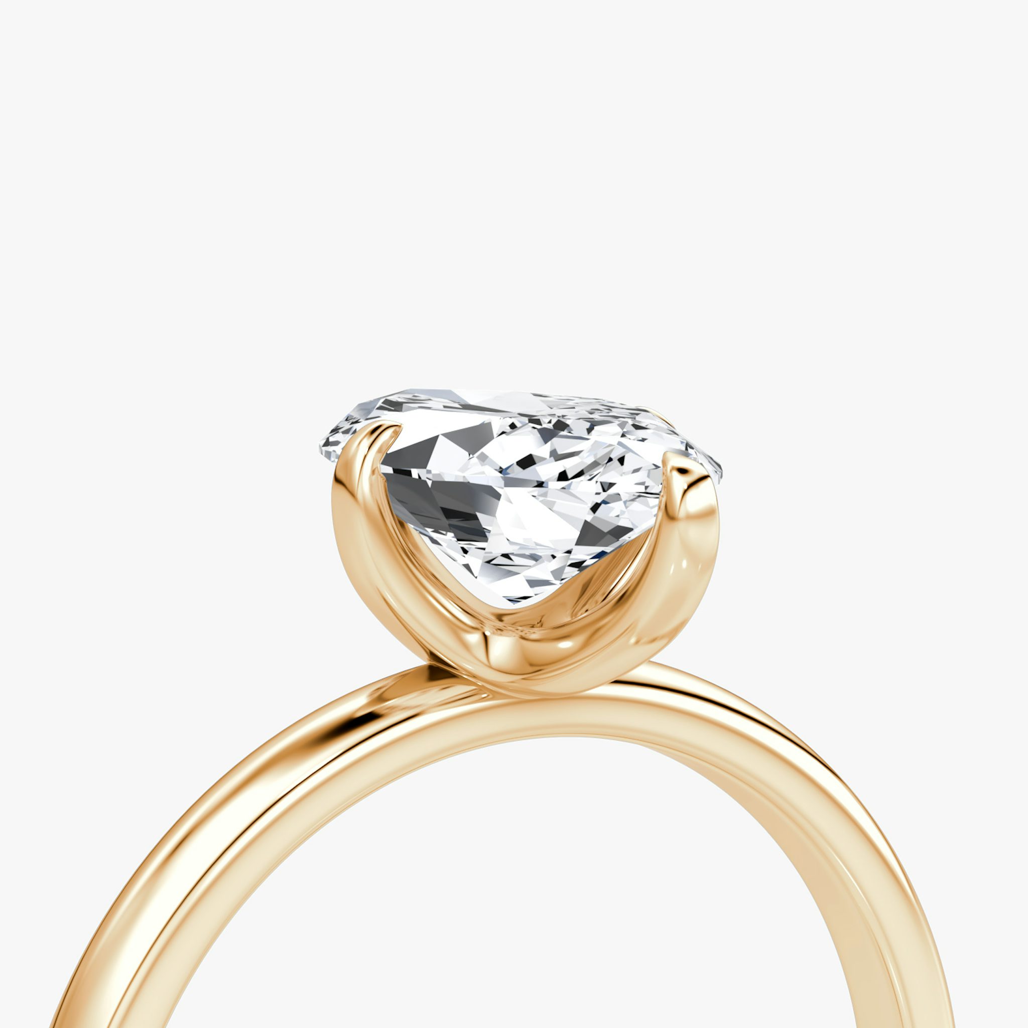 The Classic | Marquise | 14k | Rose Gold | bandAccent: Plain | bandWidth: large | diamondOrientation: vertical | caratWeight: other