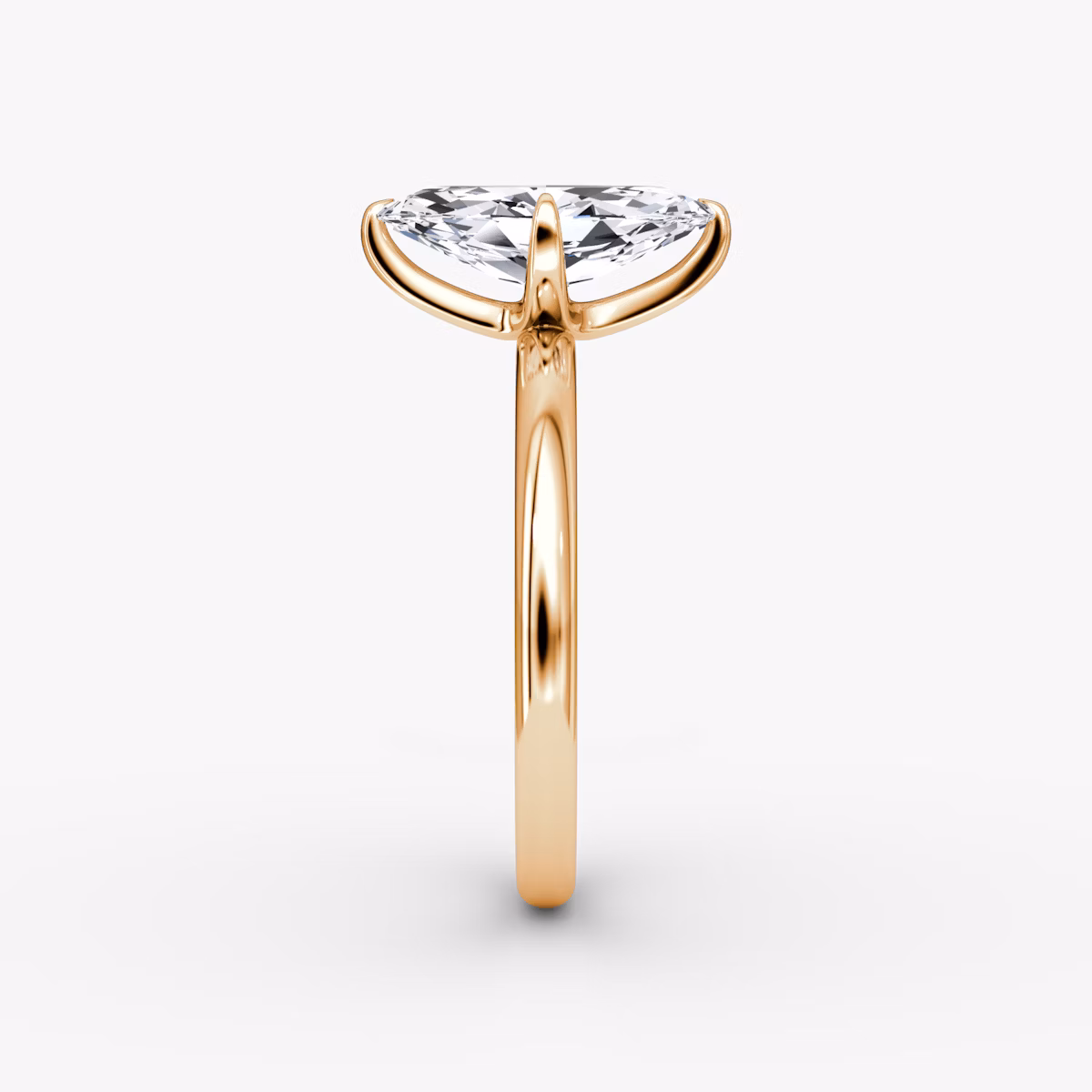 Classic | Marquise | 14k | Roségold | bandAccent: Ohne Pavé-Besatz | bandWidth: large | diamondOrientation: vertical | caratWeight: other
