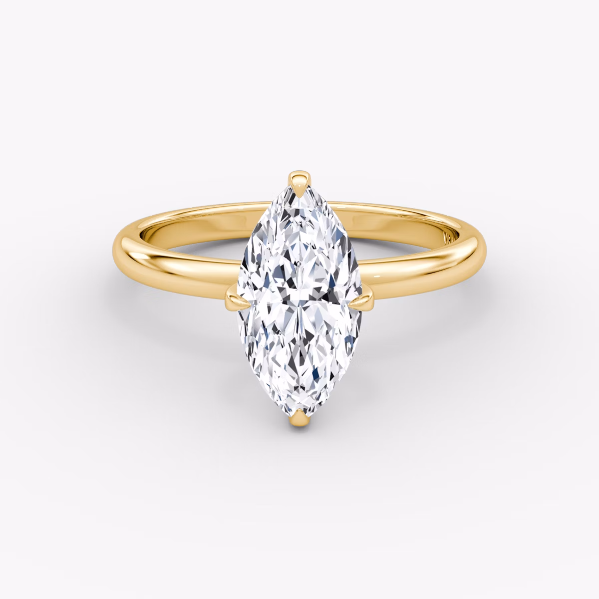 Classic | Marquise | 18k | Gelbgold | bandAccent: Ohne Pavé-Besatz | bandWidth: large | diamondOrientation: vertical | caratWeight: other