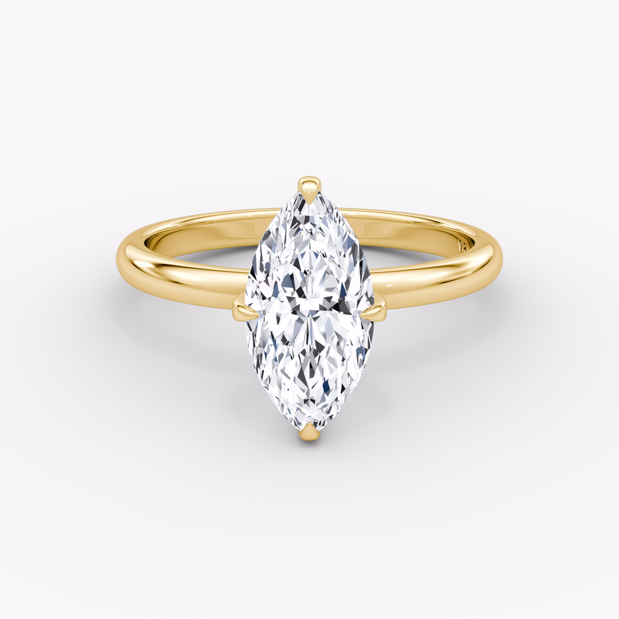 The Classic | Marquise | 18k | Yellow Gold | bandAccent: Plain | bandWidth: large | diamondOrientation: vertical | caratWeight: other