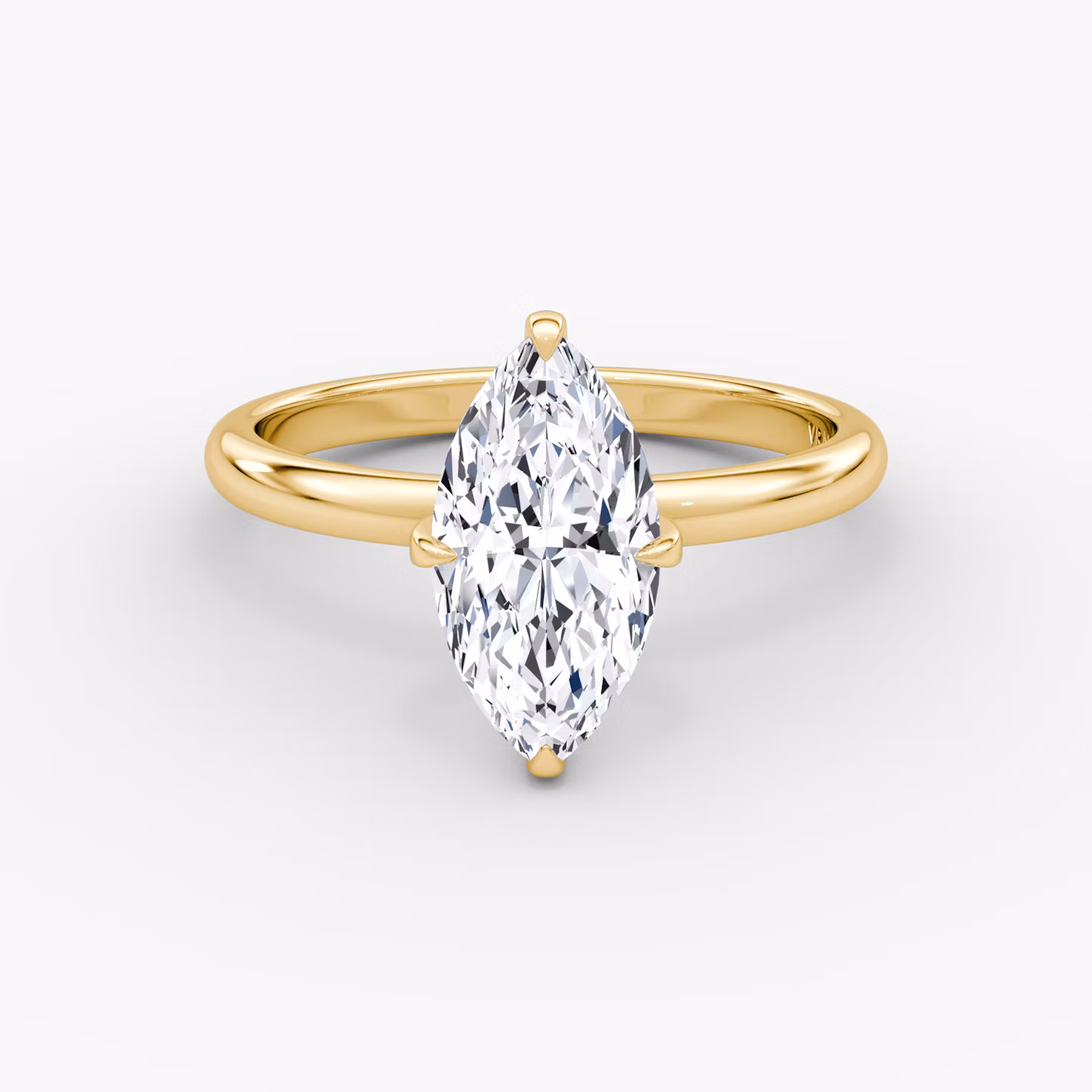 The Classic | Marquise | 18k | Yellow Gold | bandAccent: Plain | bandWidth: large | diamondOrientation: vertical | caratWeight: other