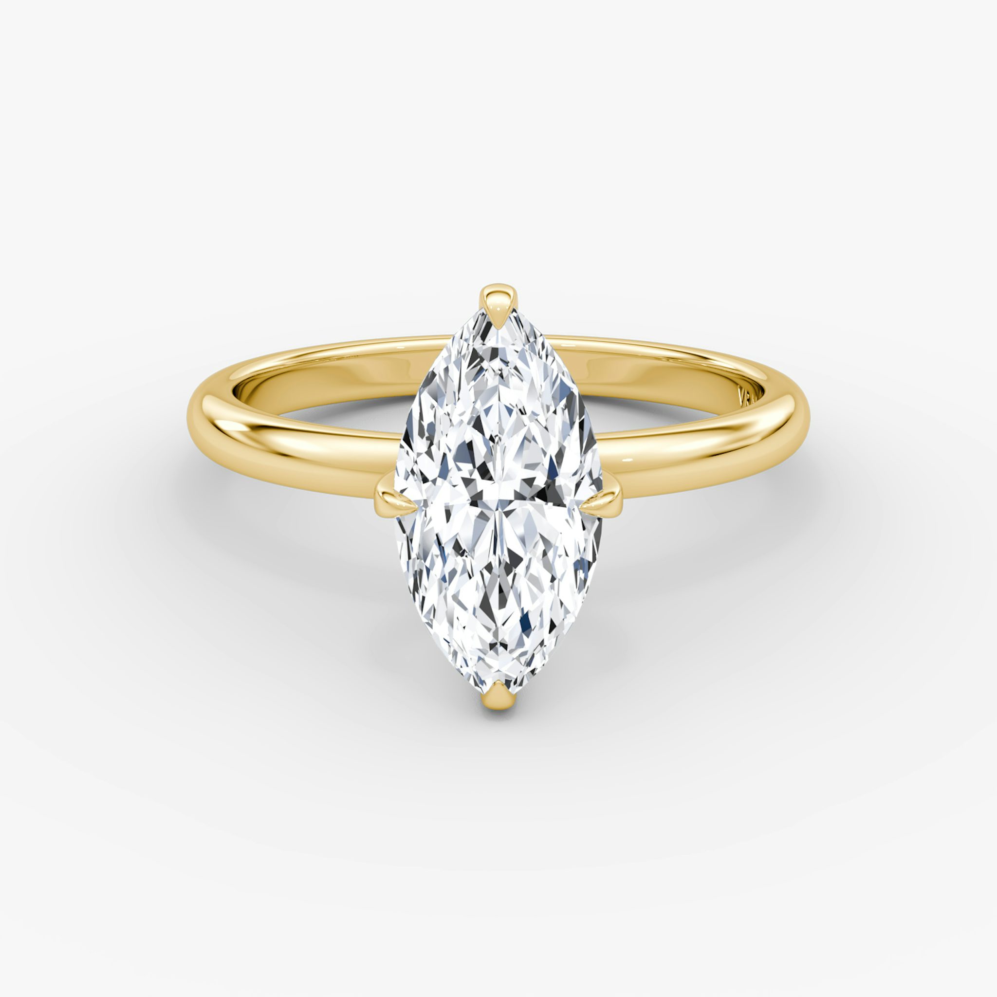The Classic | Marquise | 18k | Yellow Gold | bandAccent: Plain | bandWidth: large | diamondOrientation: vertical | caratWeight: other