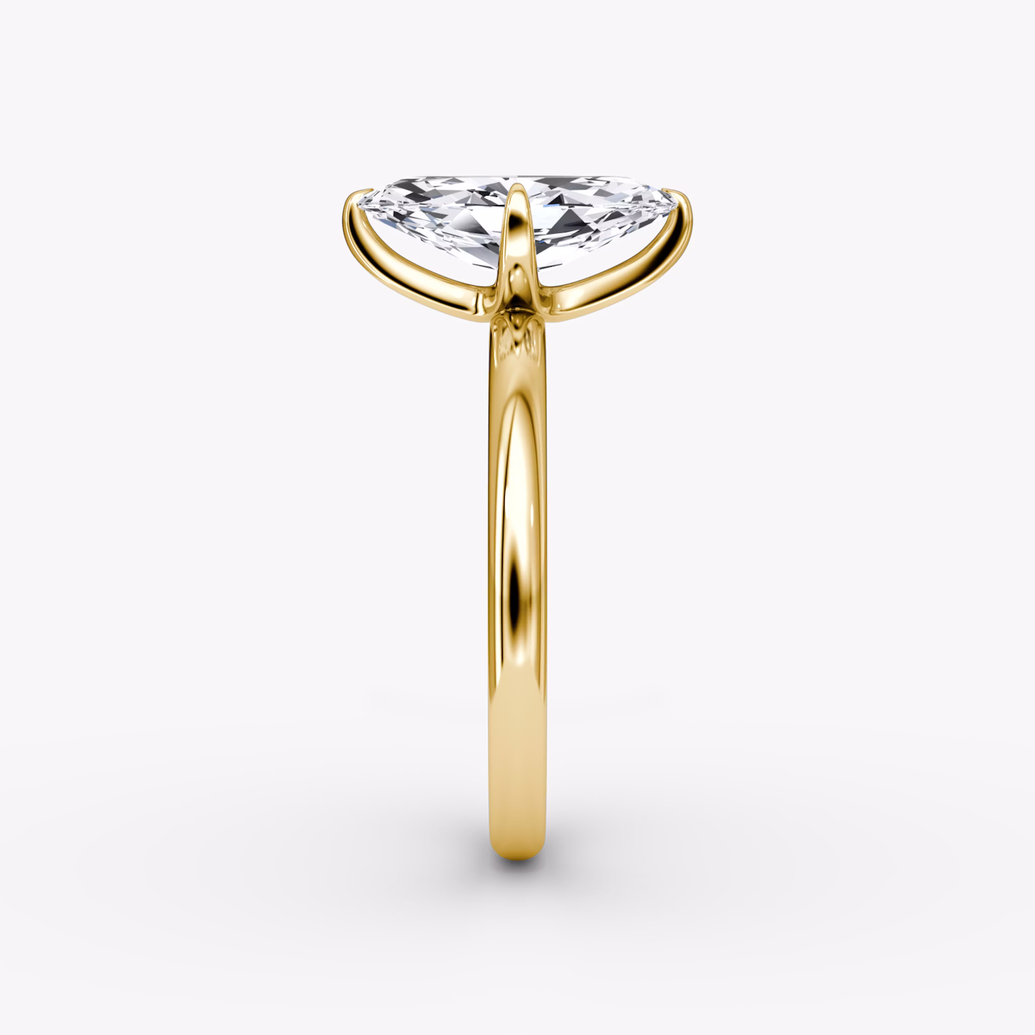 The Classic | Marquise | 18k | Yellow Gold | bandAccent: Plain | bandWidth: large | diamondOrientation: vertical | caratWeight: other