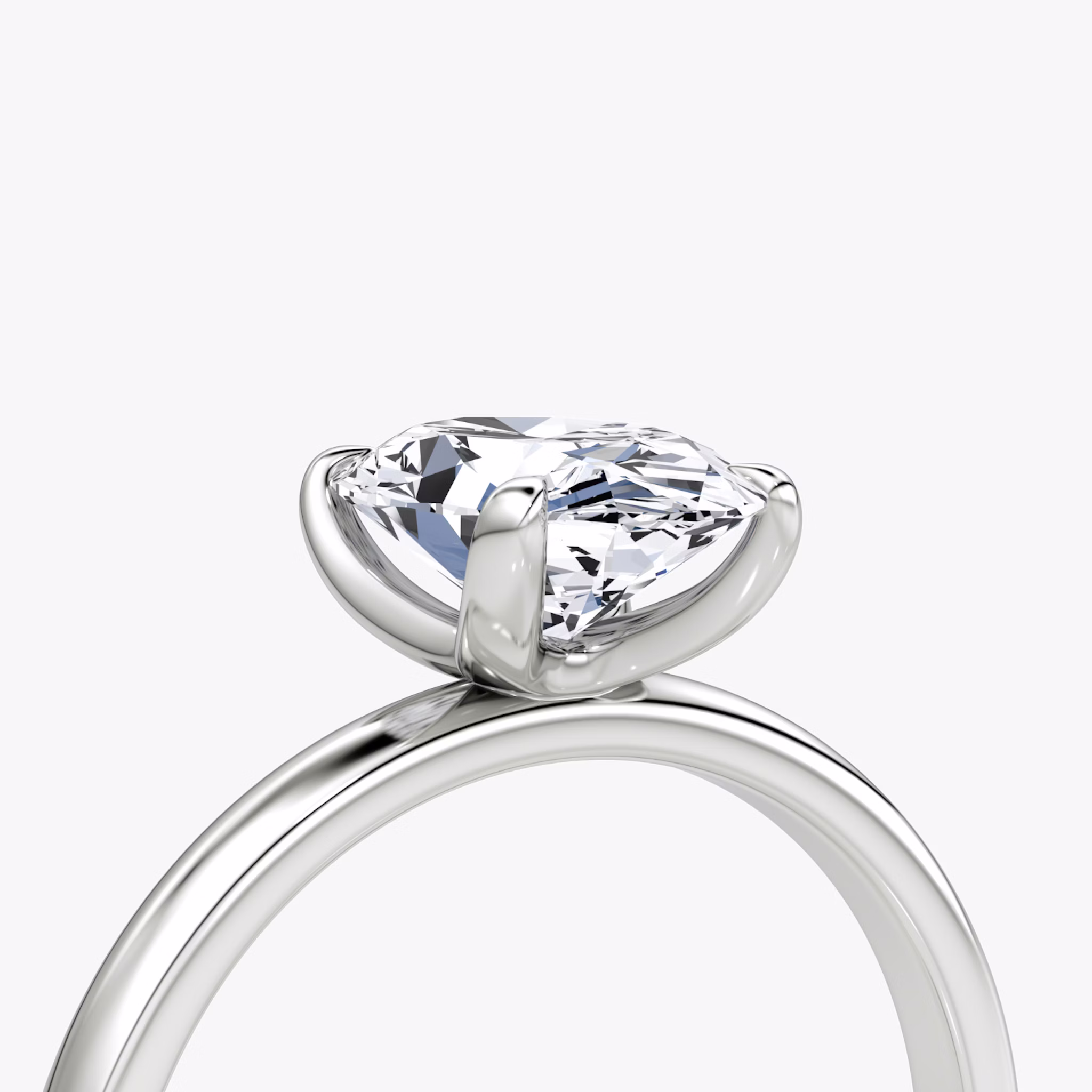 The Classic | Oval | Platinum | bandAccent: Plain | bandWidth: large | diamondOrientation: vertical | caratWeight: other