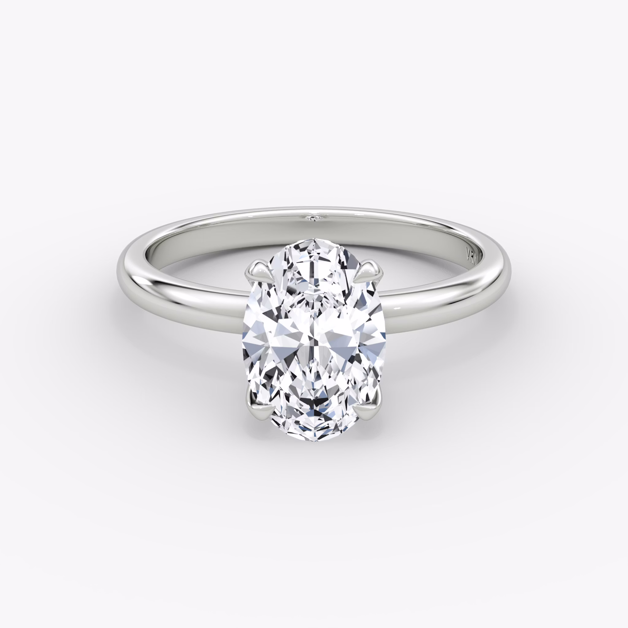 The Classic | Oval | Platinum | bandAccent: Plain | bandWidth: large | diamondOrientation: vertical | caratWeight: other