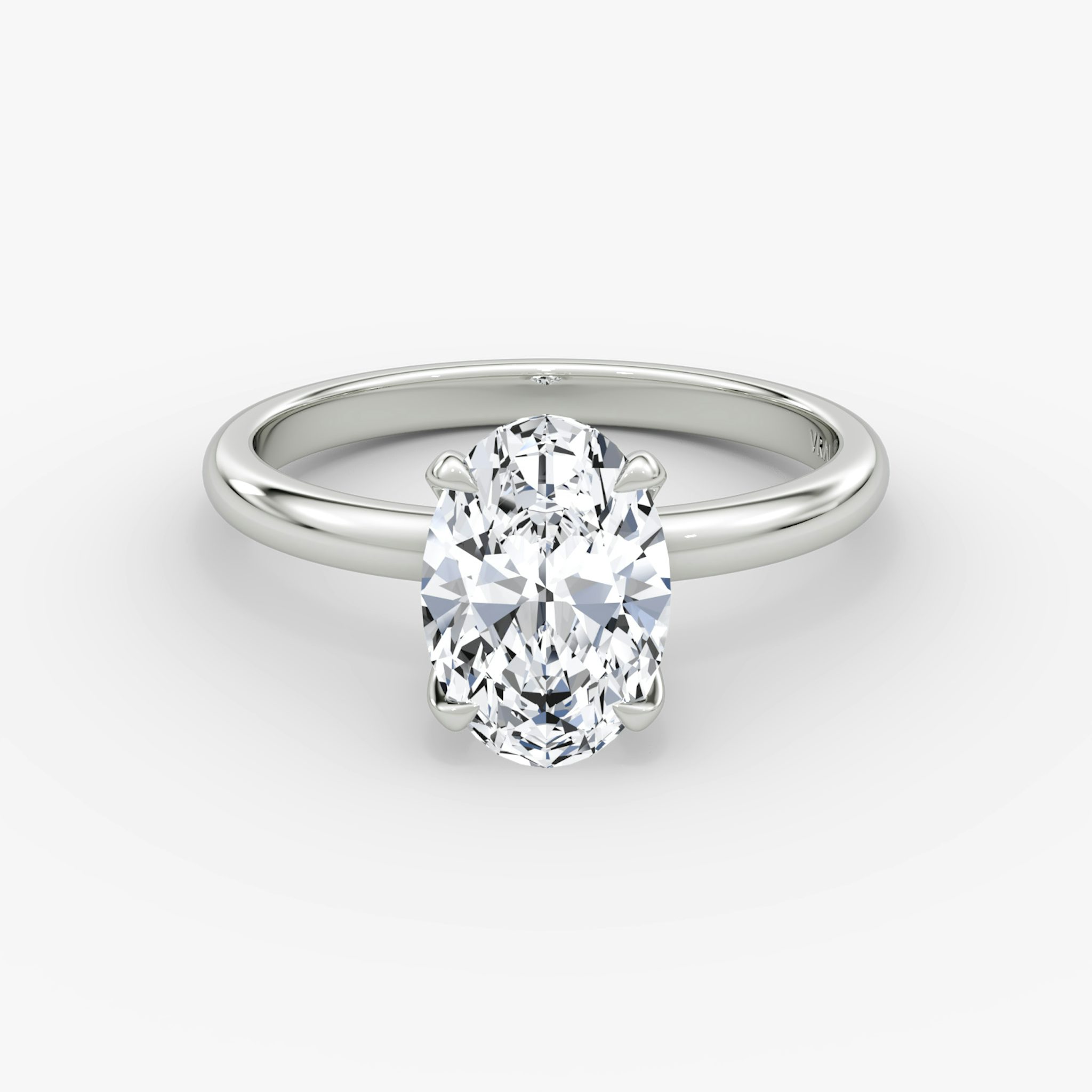 The Classic | Oval | Platinum | bandAccent: Plain | bandWidth: large | diamondOrientation: vertical | caratWeight: other