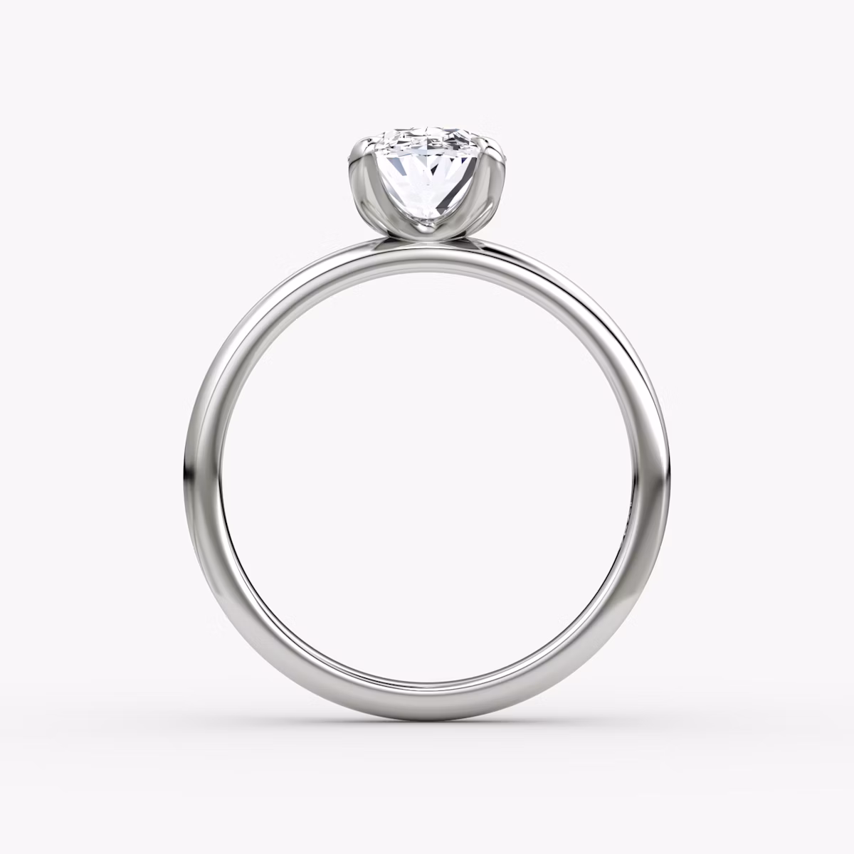 The Classic | Oval | Platinum | bandAccent: Plain | bandWidth: large | diamondOrientation: vertical | caratWeight: other