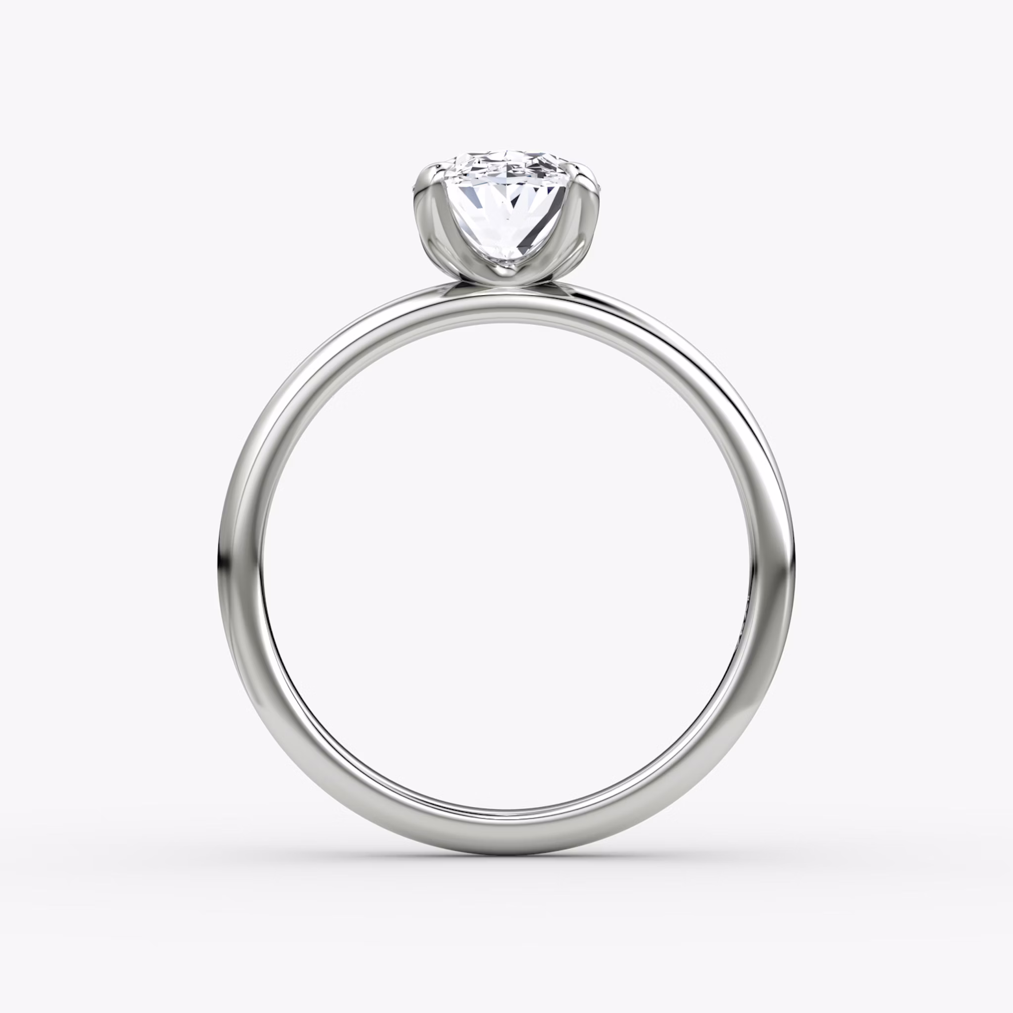 The Classic | Oval | Platinum | bandAccent: Plain | bandWidth: large | diamondOrientation: vertical | caratWeight: other