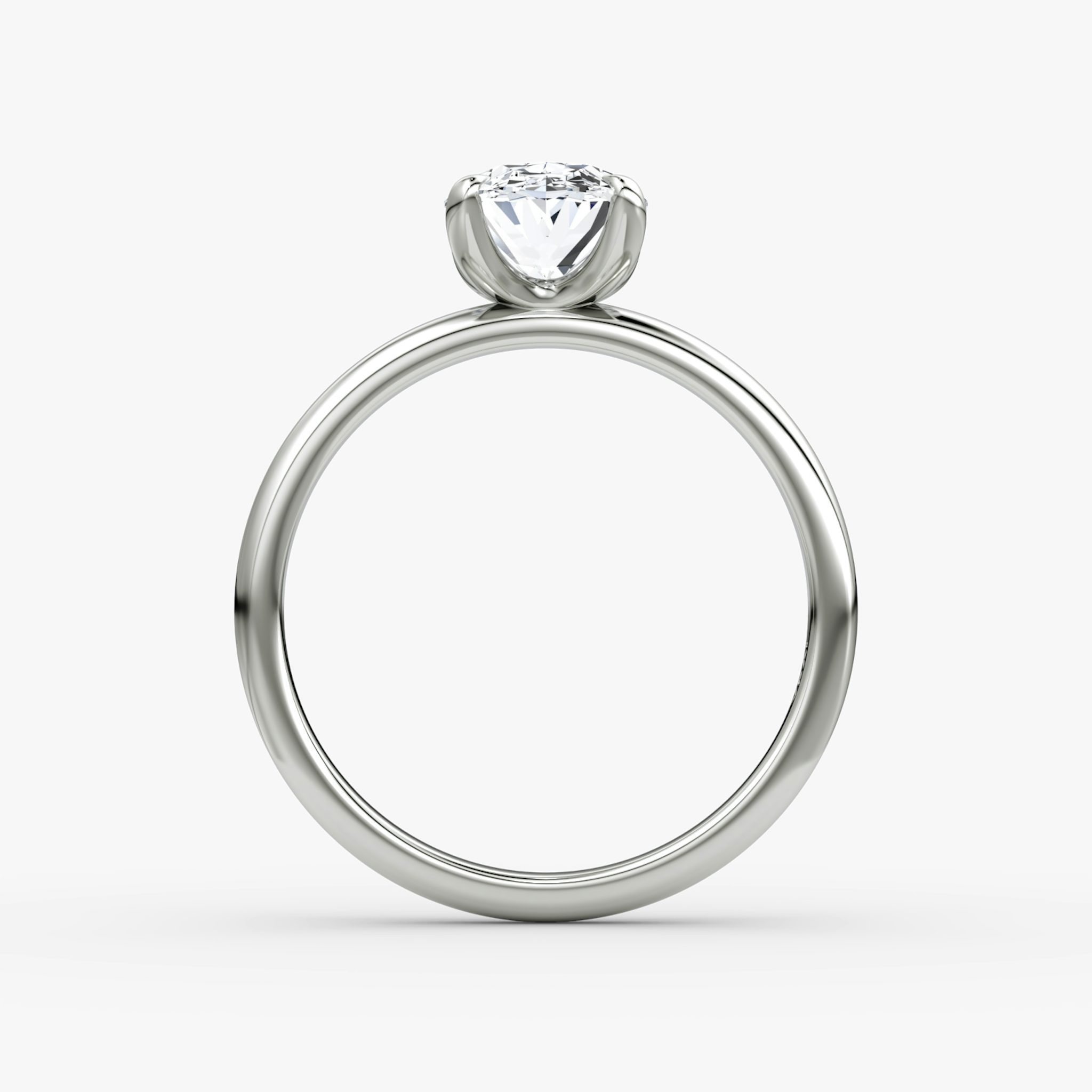 The Classic | Oval | Platinum | bandAccent: Plain | bandWidth: large | diamondOrientation: vertical | caratWeight: other
