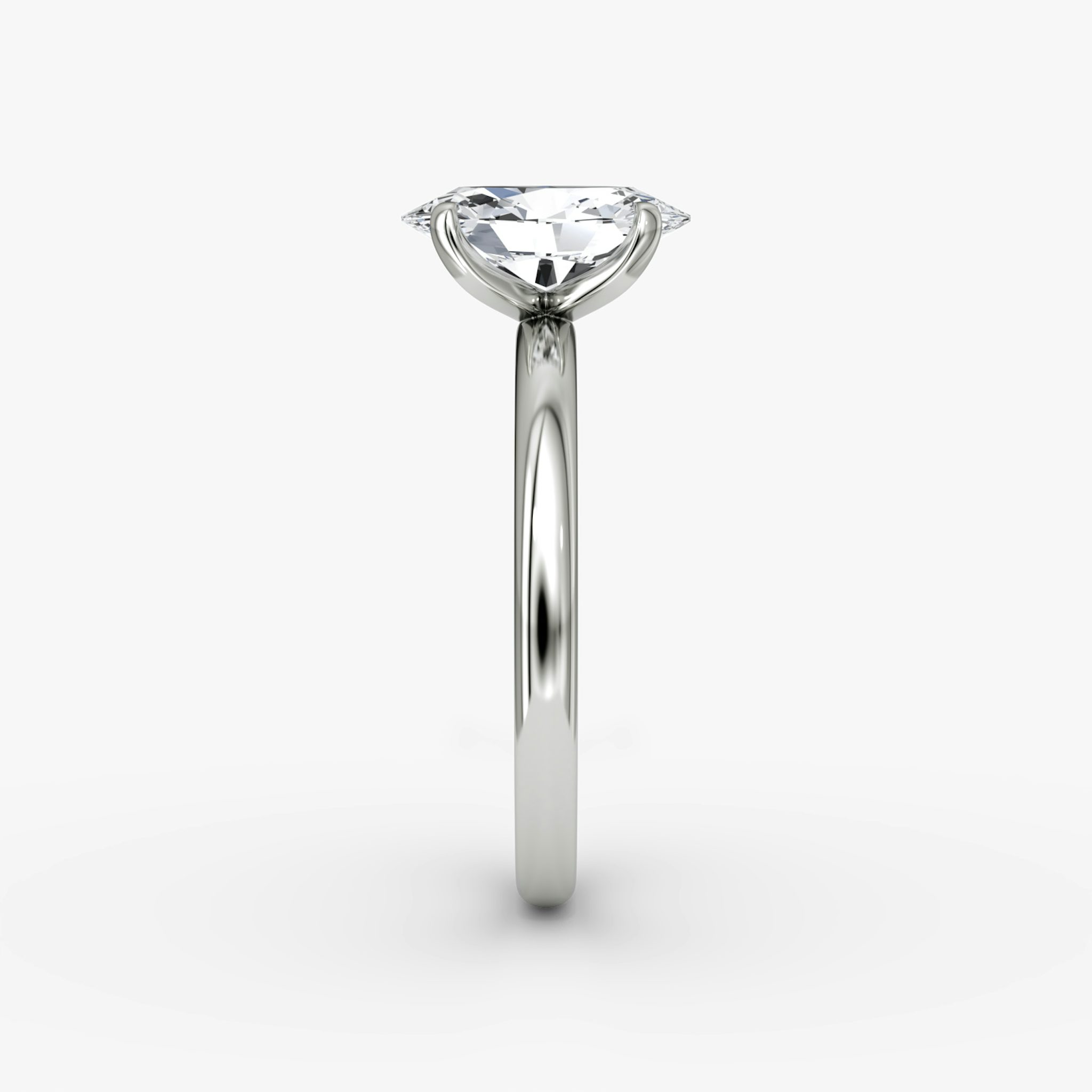 The Classic | Oval | Platinum | bandAccent: Plain | bandWidth: large | diamondOrientation: vertical | caratWeight: other