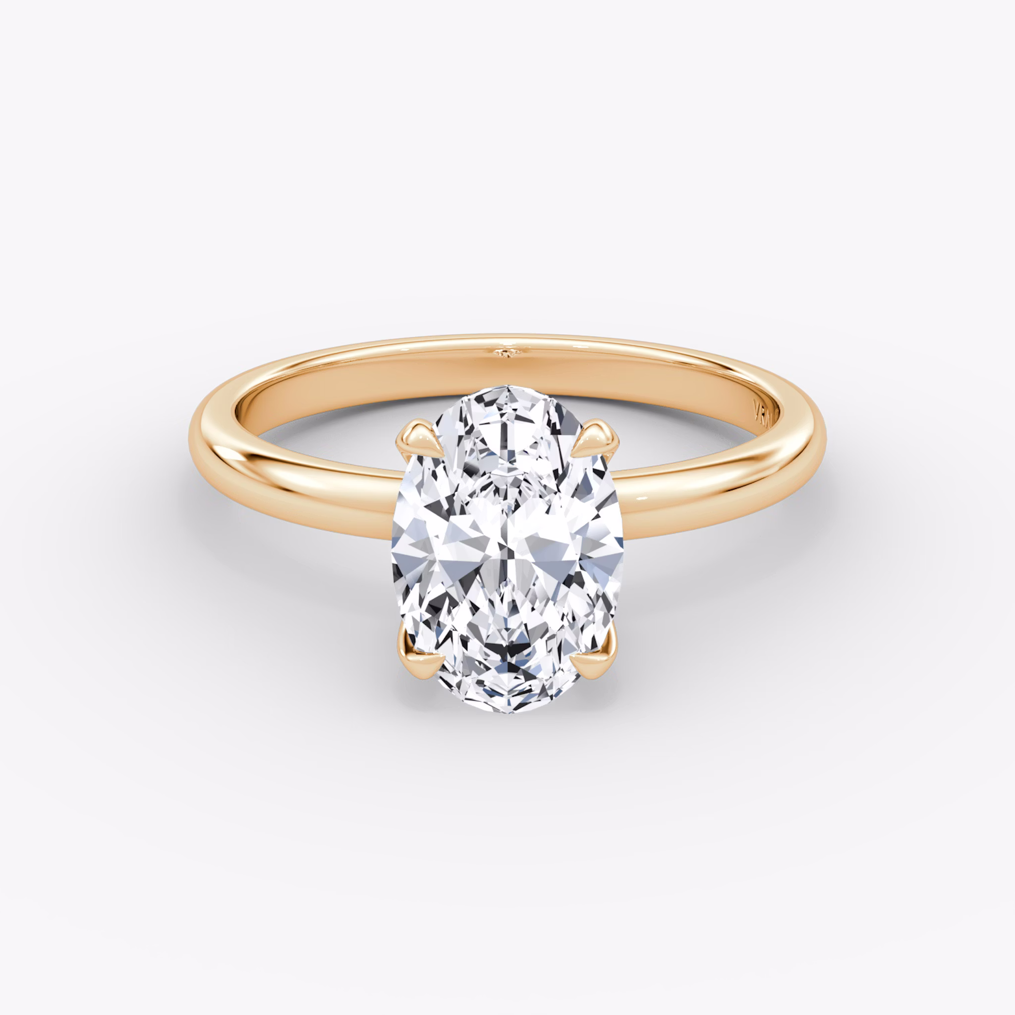 Classic | Oval | 14k | Roségold | bandAccent: Ohne Pavé-Besatz | bandWidth: large | diamondOrientation: vertical | caratWeight: other