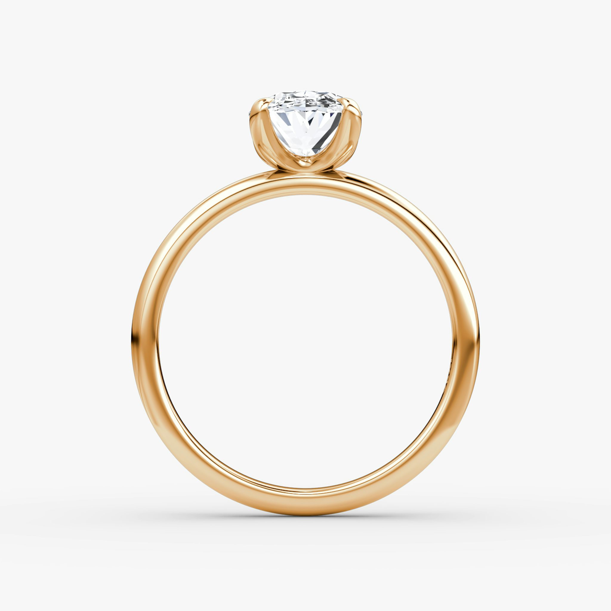 Classic | Oval | 14k | Roségold | bandAccent: Ohne Pavé-Besatz | bandWidth: large | diamondOrientation: vertical | caratWeight: other