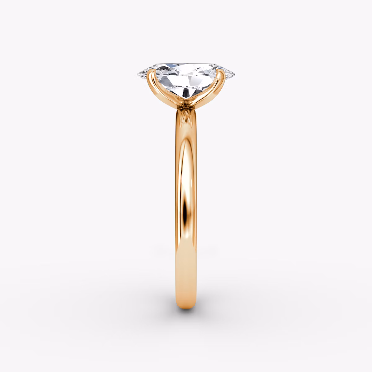 The Classic | Oval | 14k | Rose Gold | bandAccent: Plain | bandWidth: large | diamondOrientation: vertical | caratWeight: other