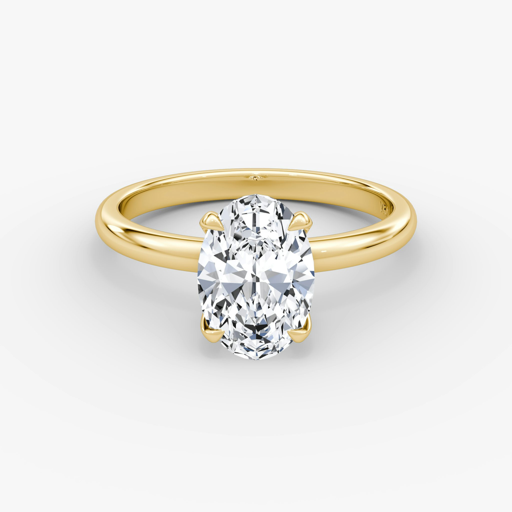 The Classic | Oval | 18k | Yellow Gold | bandAccent: Plain | bandWidth: large | diamondOrientation: vertical | caratWeight: other