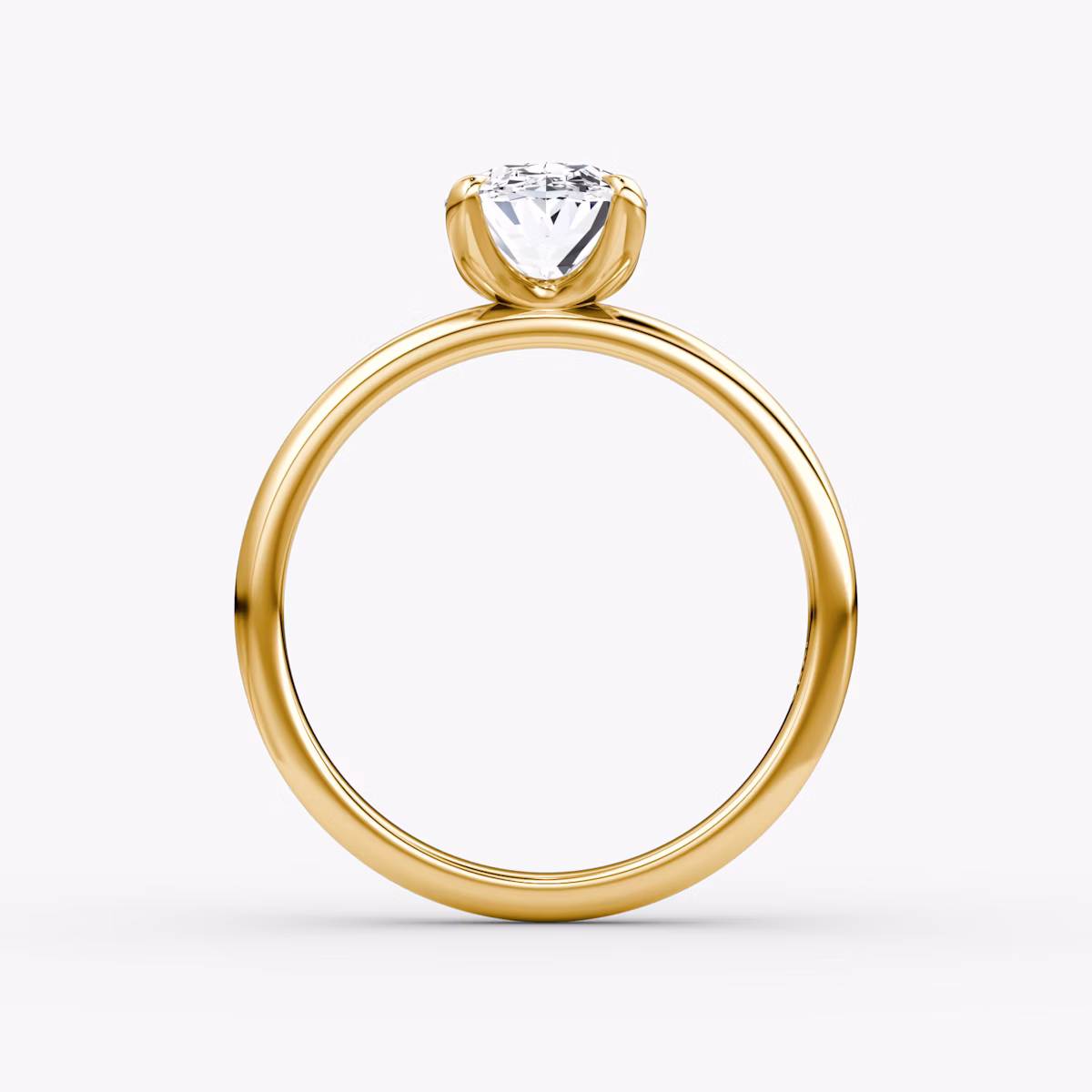 The Classic | Oval | 18k | Yellow Gold | bandAccent: Plain | bandWidth: large | diamondOrientation: vertical | caratWeight: other