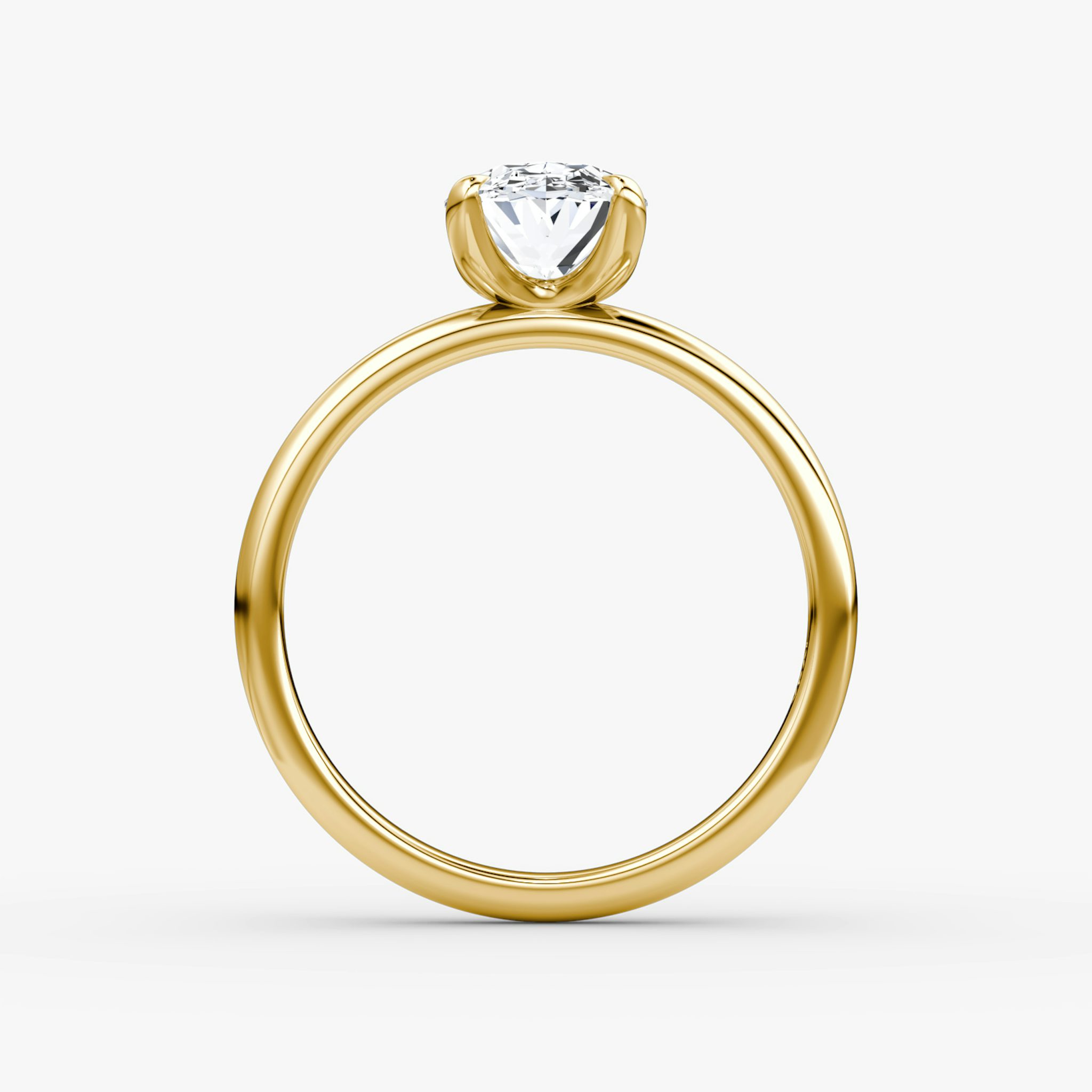 The Classic | Oval | 18k | Yellow Gold | bandAccent: Plain | bandWidth: large | diamondOrientation: vertical | caratWeight: other