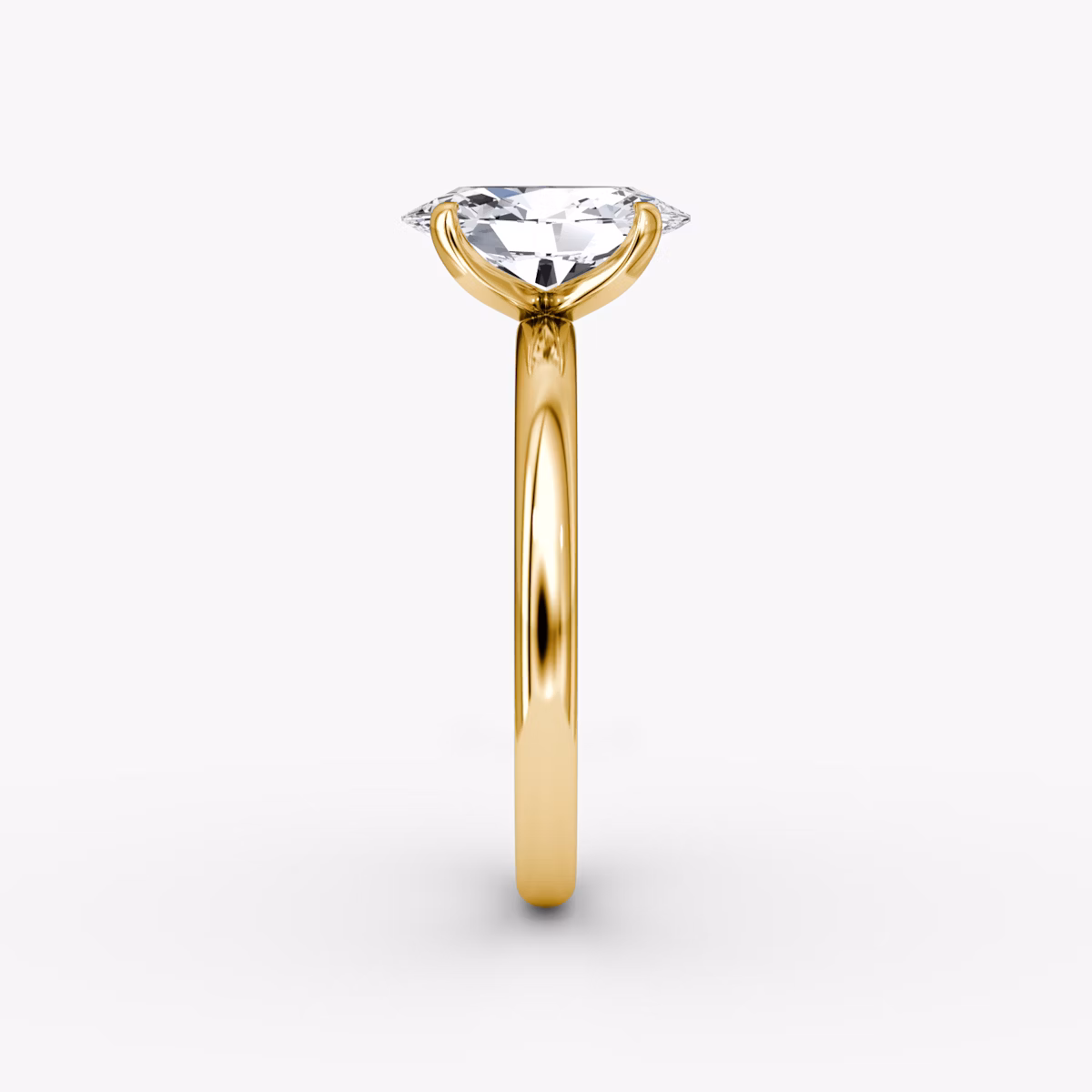 The Classic | Oval | 18k | Yellow Gold | bandAccent: Plain | bandWidth: large | diamondOrientation: vertical | caratWeight: other