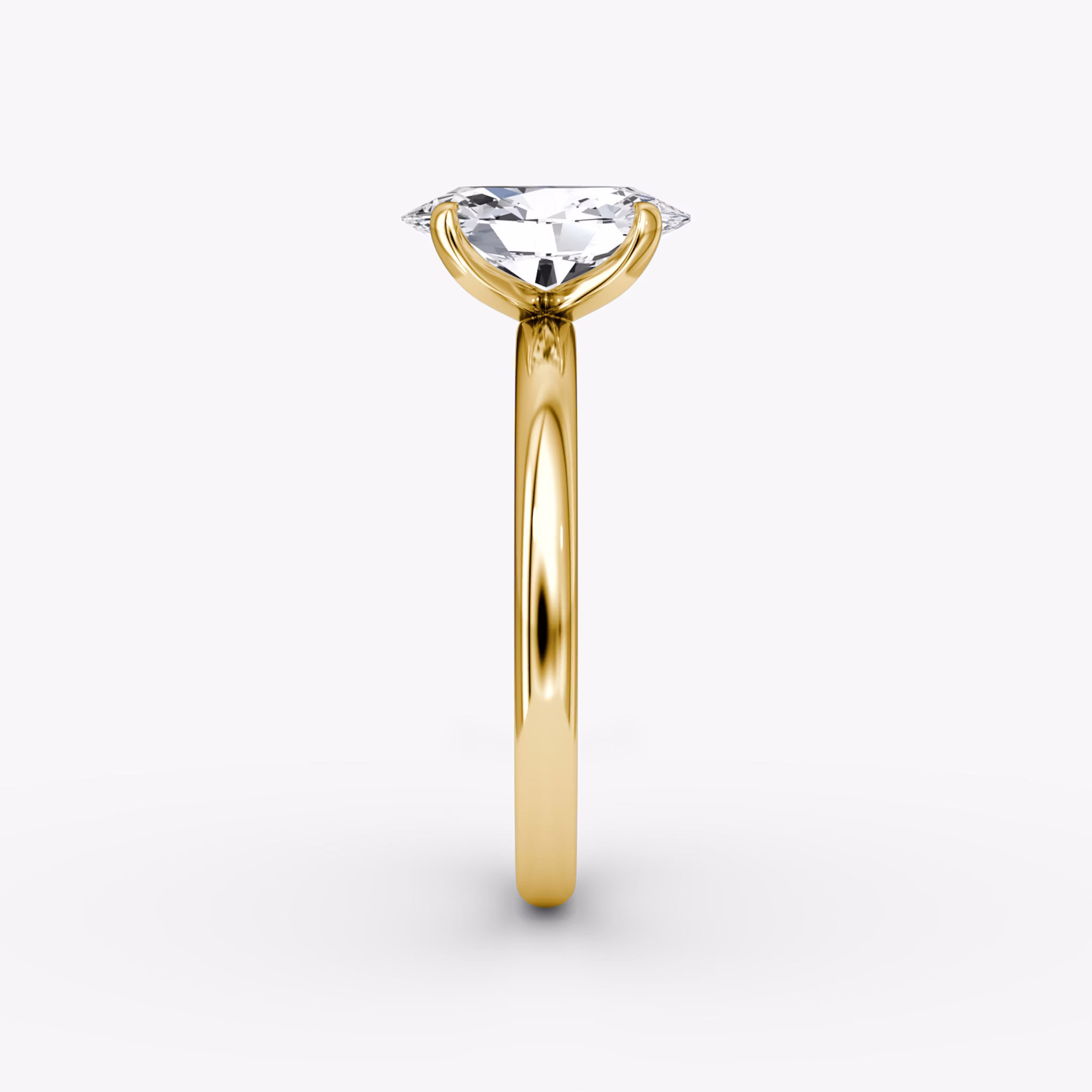 The Classic | Oval | 18k | Yellow Gold | bandAccent: Plain | bandWidth: large | diamondOrientation: vertical | caratWeight: other