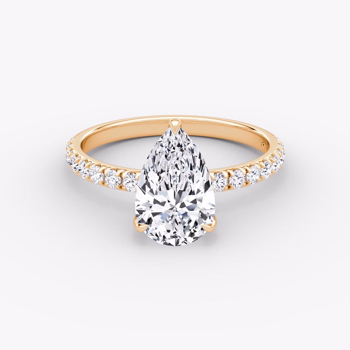 Classic | Tropfen | 14k | Roségold | bandAccent: Mit Pavé-Besatz | bandWidth: large | diamondOrientation: vertical | caratWeight: other